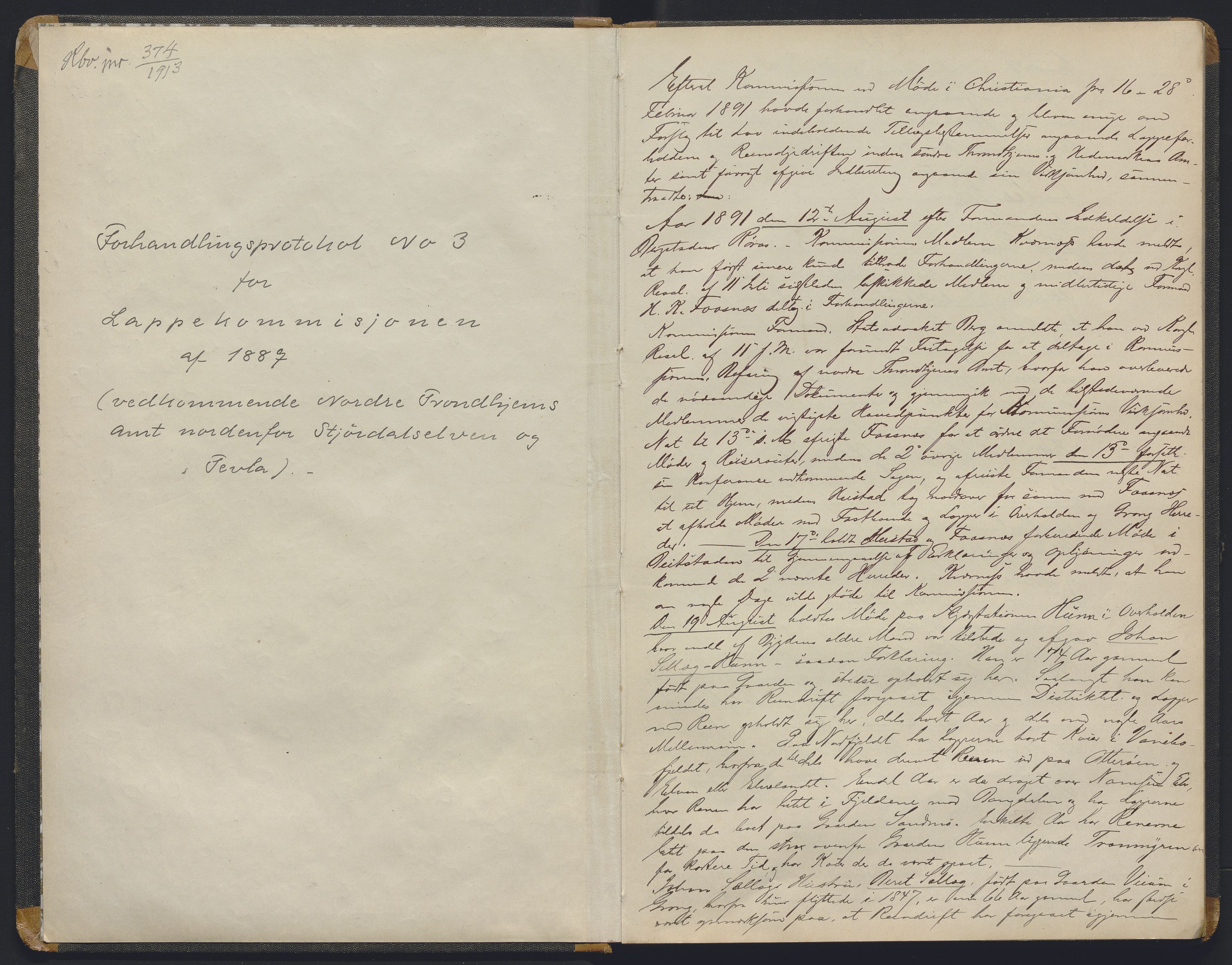 Landbruksdepartementet, Kontorer for reindrift og ferskvannsfiske, RA/S-1247/2/E/Eb/L0013: Lappekommisjonen, 1889-1894, p. 506