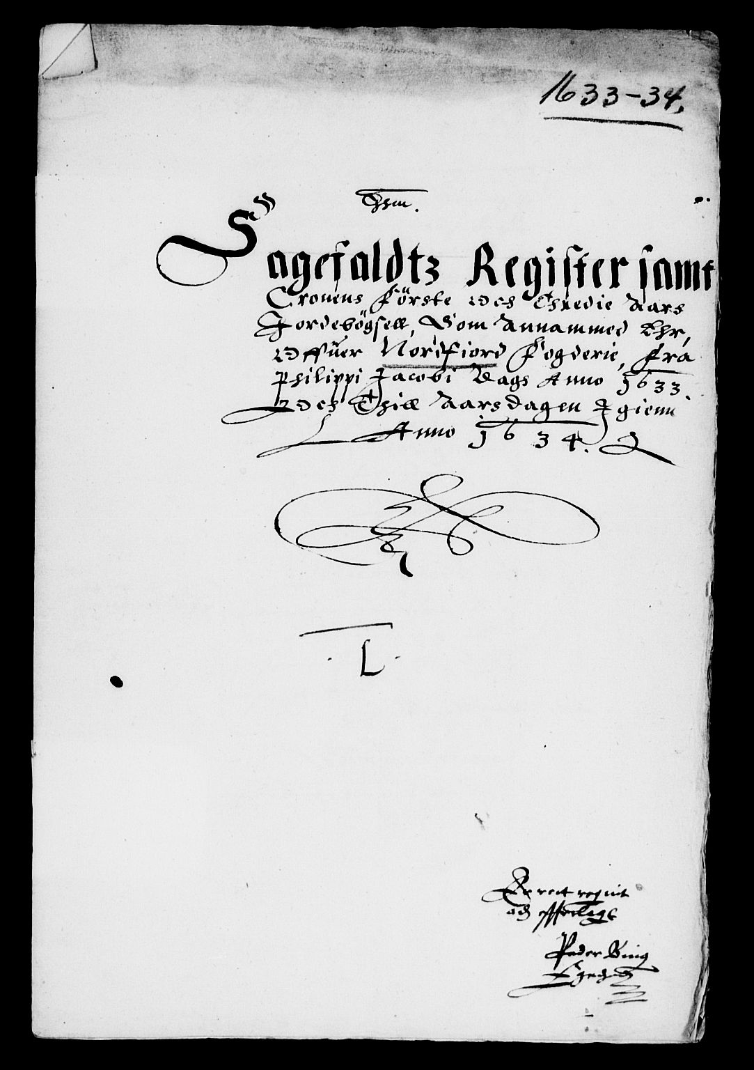 Rentekammeret inntil 1814, Reviderte regnskaper, Lensregnskaper, AV/RA-EA-5023/R/Rb/Rbt/L0064: Bergenhus len, 1633-1634