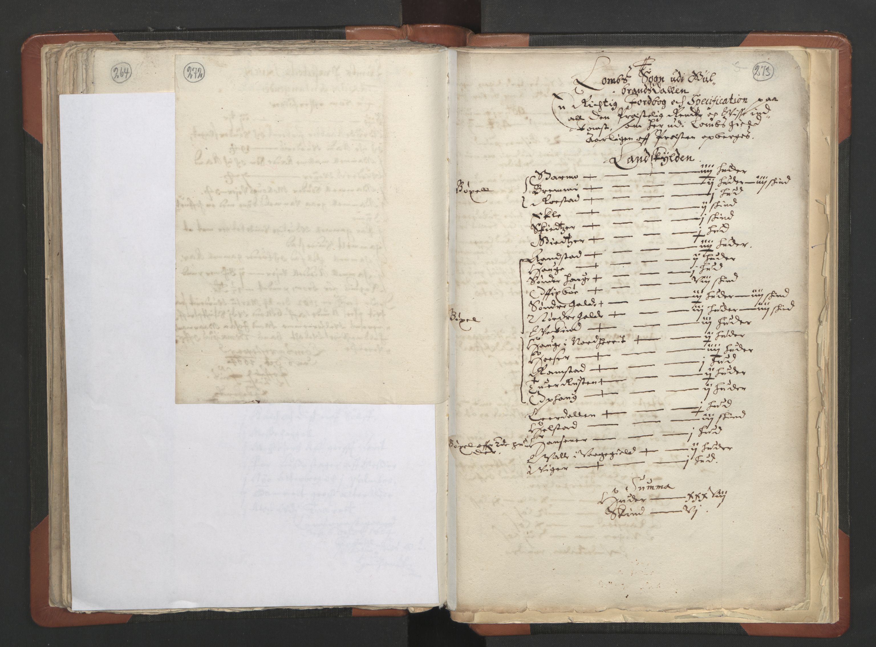 RA, Vicar's Census 1664-1666, no. 6: Gudbrandsdal deanery, 1664-1666, p. 272-273
