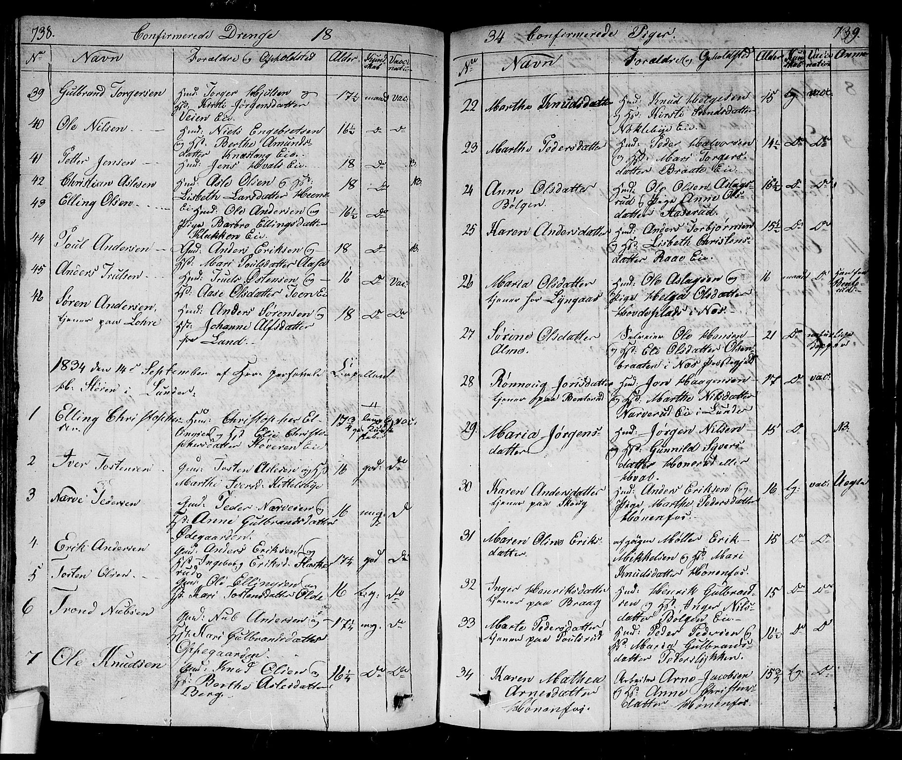 Norderhov kirkebøker, AV/SAKO-A-237/F/Fa/L0009: Parish register (official) no. 9, 1819-1837, p. 738-739