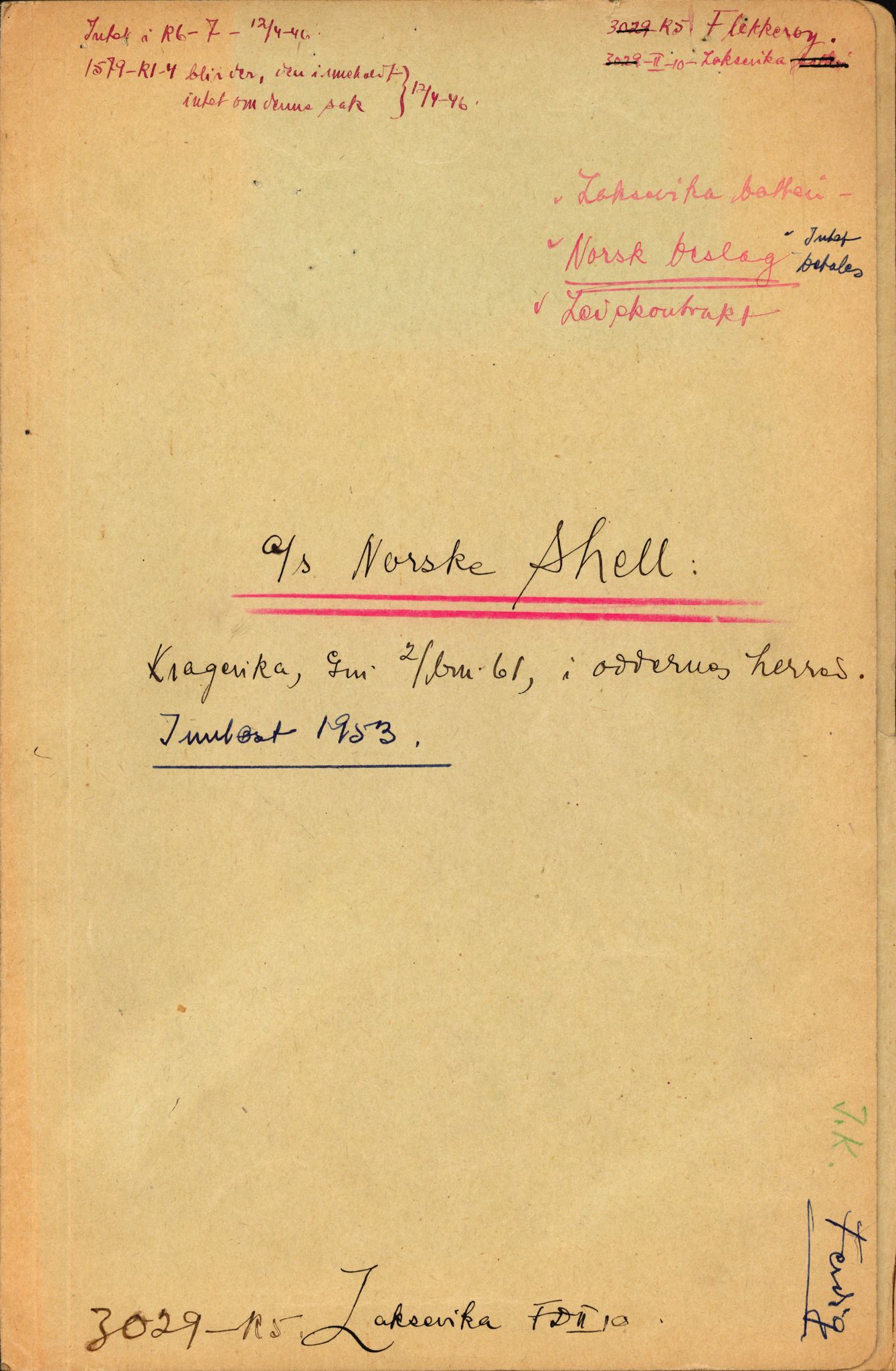 Forsvarsdepartementet, 10. kontor / Oppgjørskontoret, RA/RAFA-1225/D/Da/L0062: Laksevika batteri, Kristiansand; Laksevåg ubåtbunker, Bergen, 1940-1962, p. 797