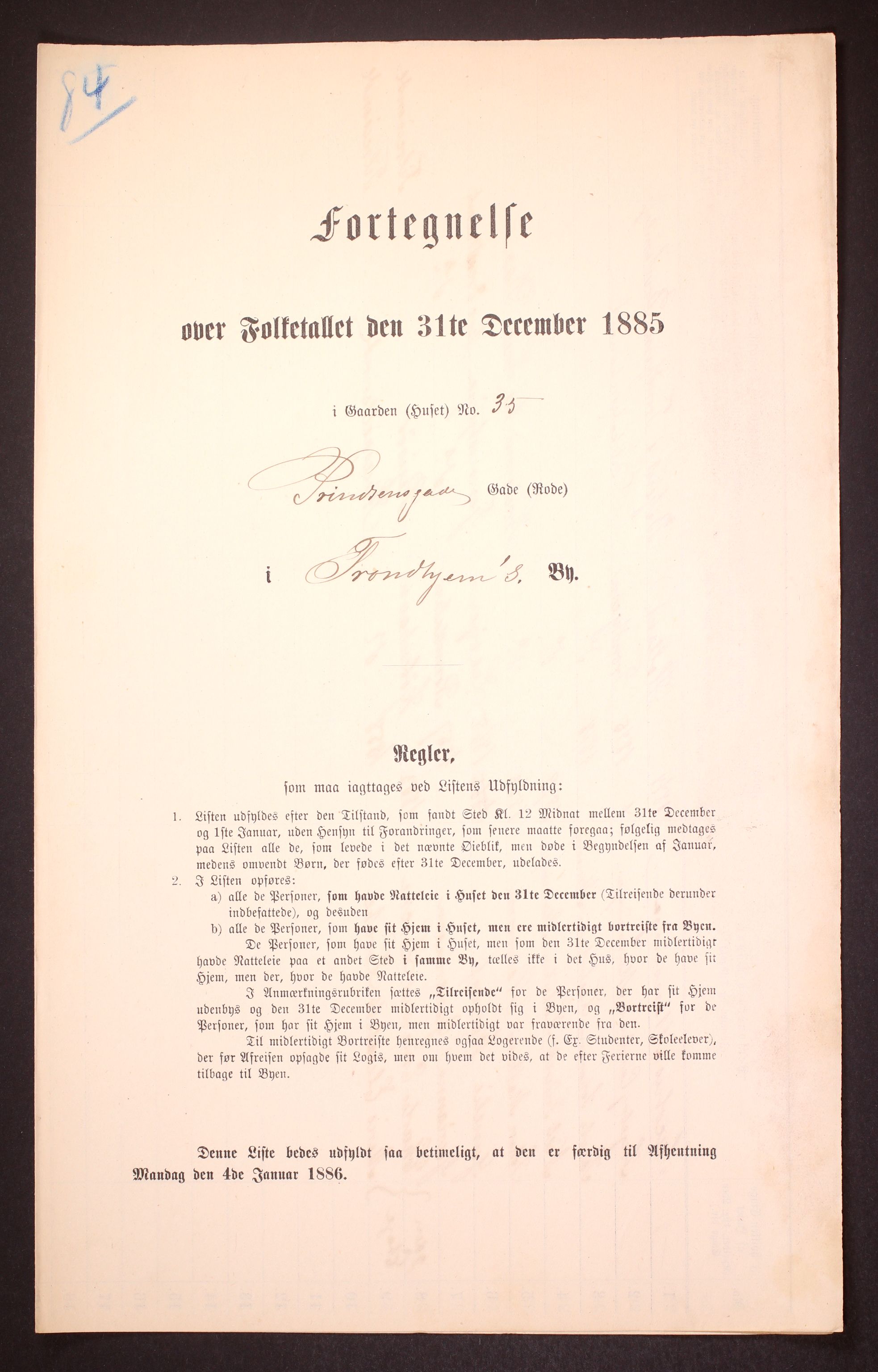 SAT, 1885 census for 1601 Trondheim, 1885, p. 1295