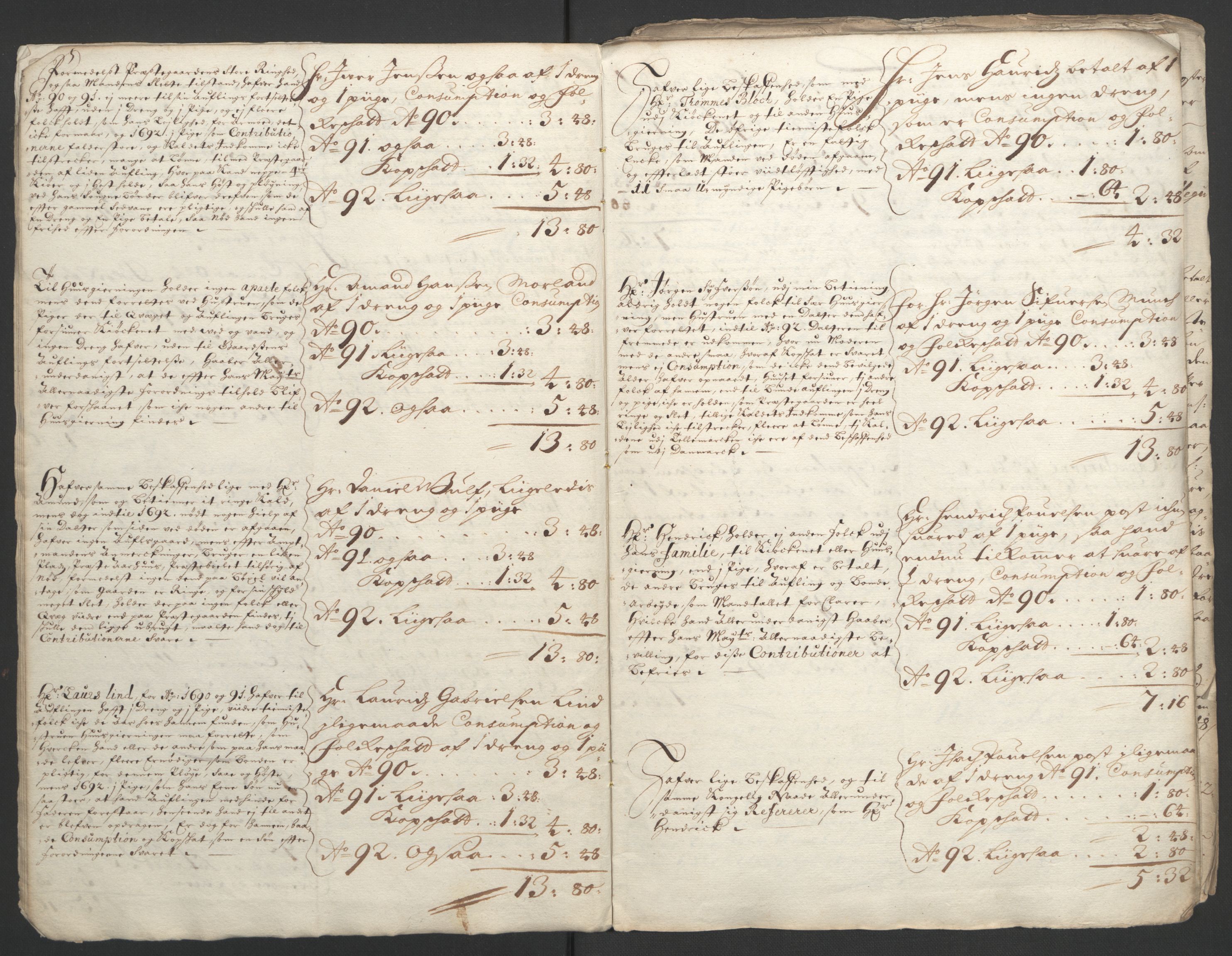 Rentekammeret inntil 1814, Reviderte regnskaper, Fogderegnskap, AV/RA-EA-4092/R35/L2090: Fogderegnskap Øvre og Nedre Telemark, 1692, p. 357