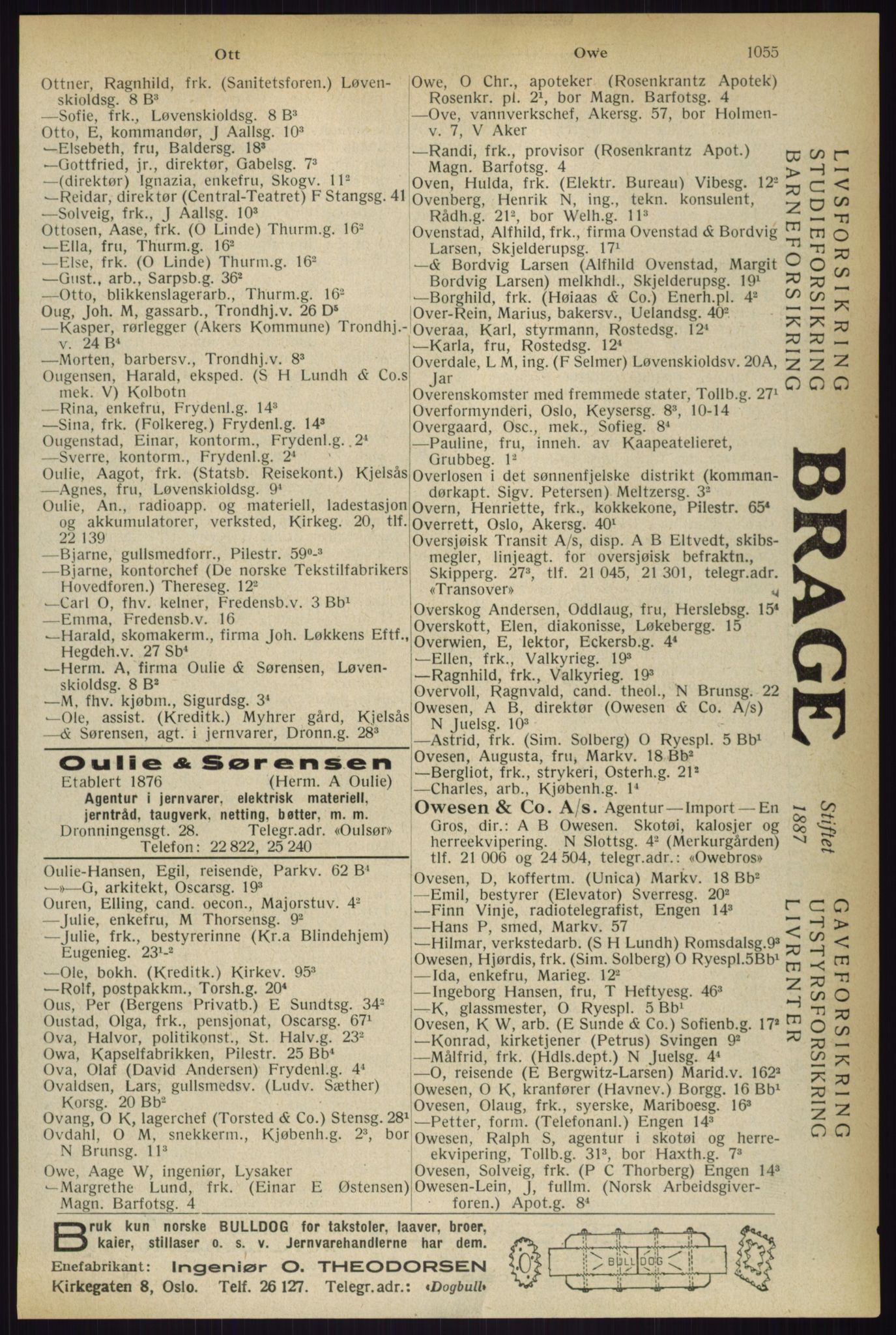 Kristiania/Oslo adressebok, PUBL/-, 1933, p. 1055