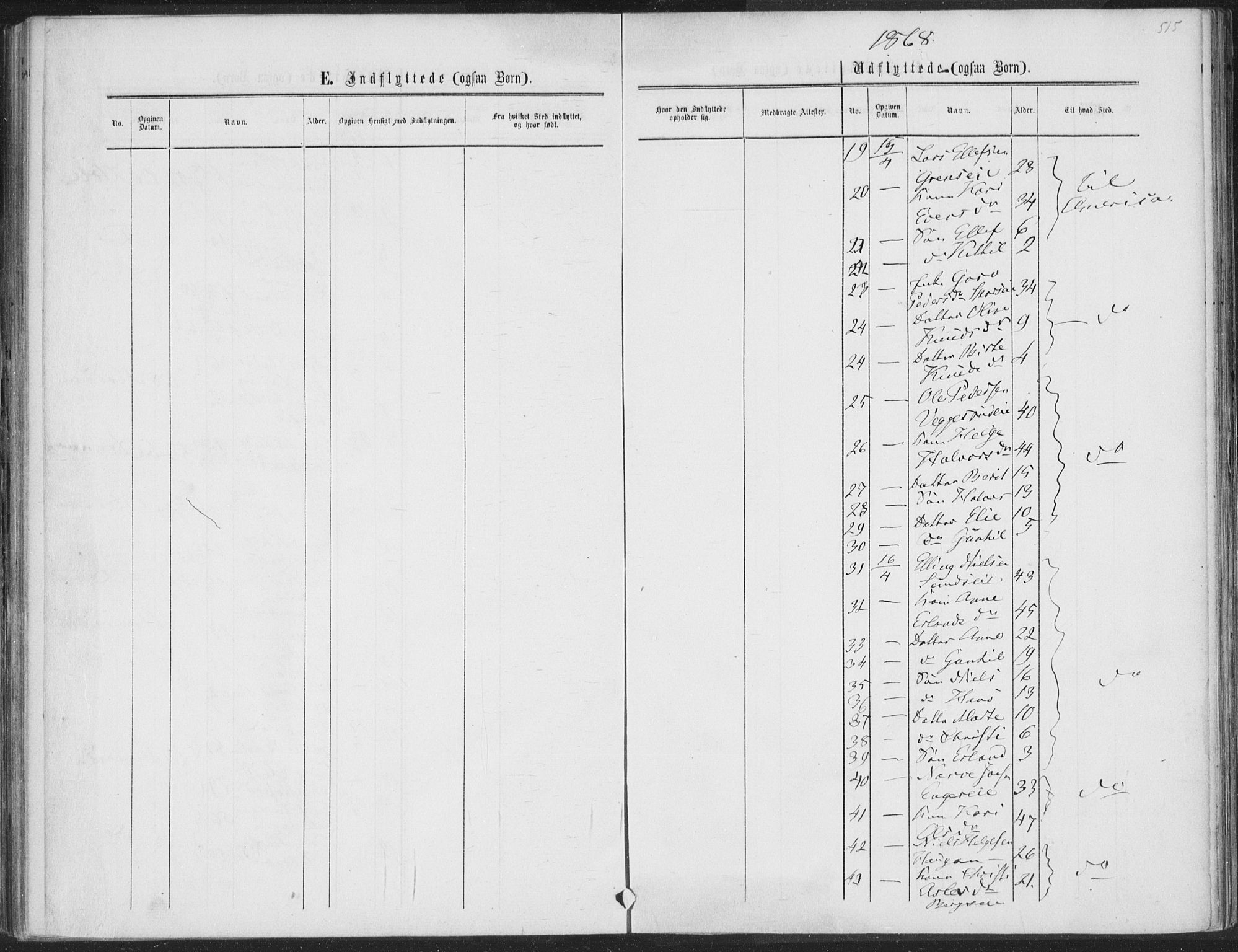 Sigdal kirkebøker, AV/SAKO-A-245/F/Fa/L0009b: Parish register (official) no. I 9B, 1860-1871, p. 515