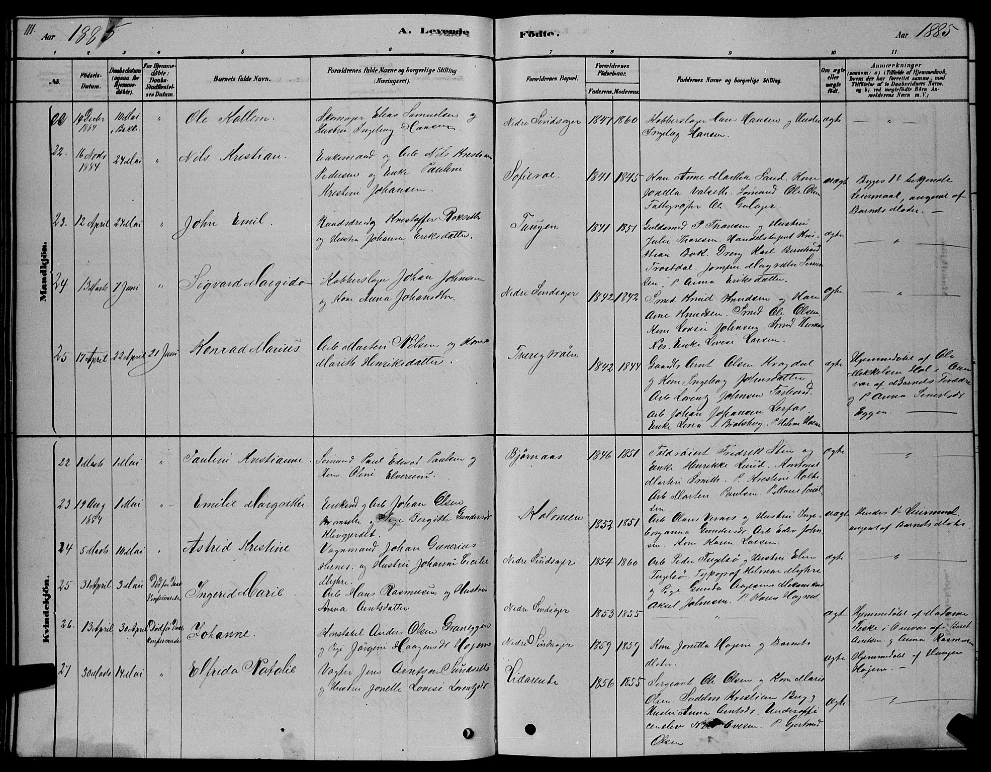 Ministerialprotokoller, klokkerbøker og fødselsregistre - Sør-Trøndelag, SAT/A-1456/606/L0312: Parish register (copy) no. 606C08, 1878-1894, p. 111