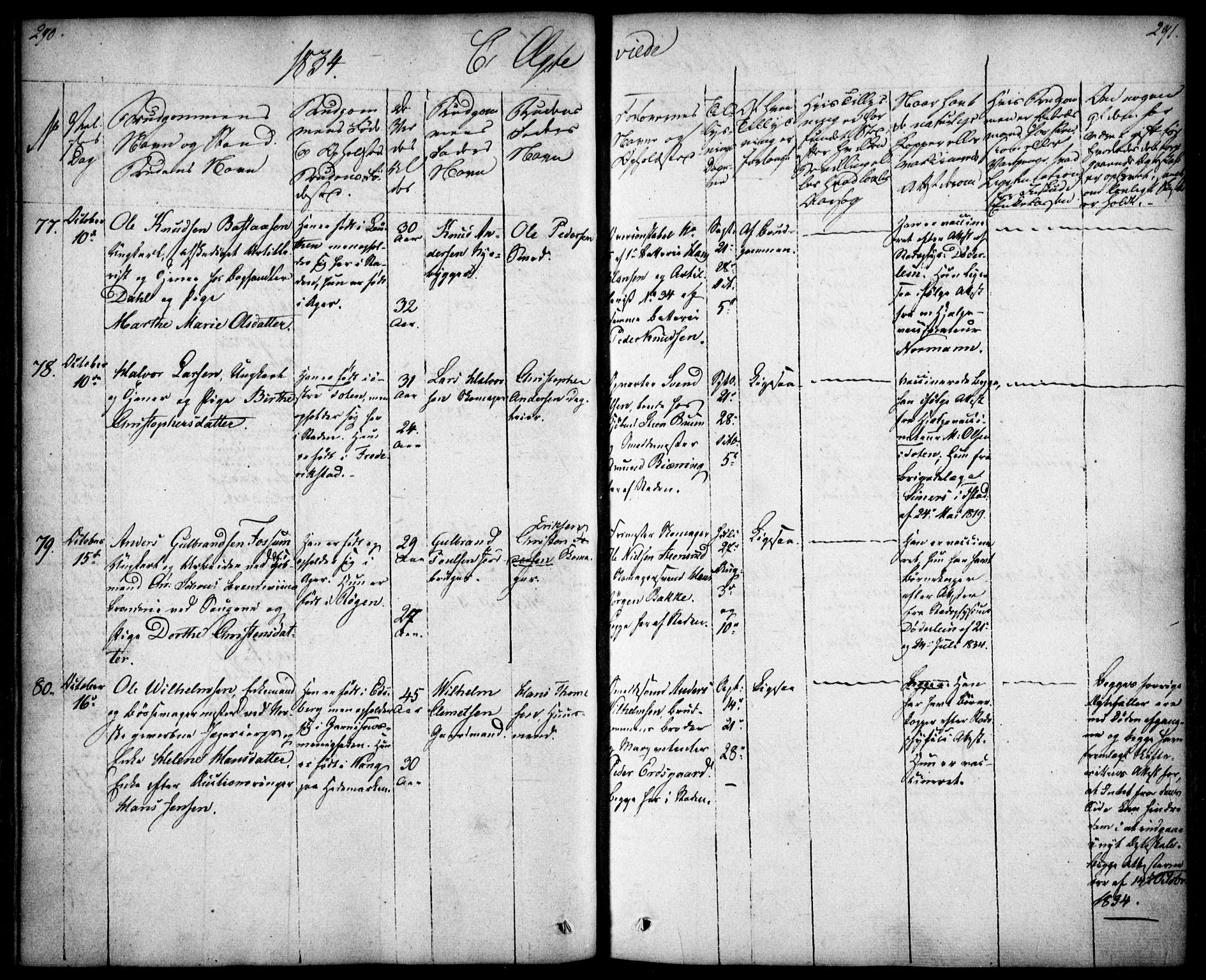 Oslo domkirke Kirkebøker, SAO/A-10752/F/Fa/L0019: Parish register (official) no. 19, 1828-1847, p. 290-291