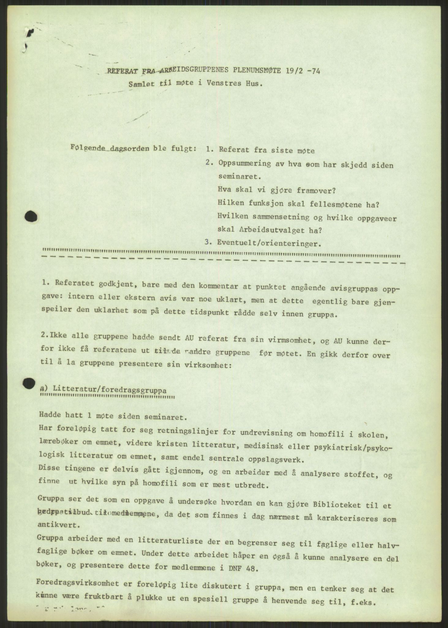Det Norske Forbundet av 1948/Landsforeningen for Lesbisk og Homofil Frigjøring, RA/PA-1216/A/Ag/L0004: Grupper, utvalg, 1974-1992, p. 463