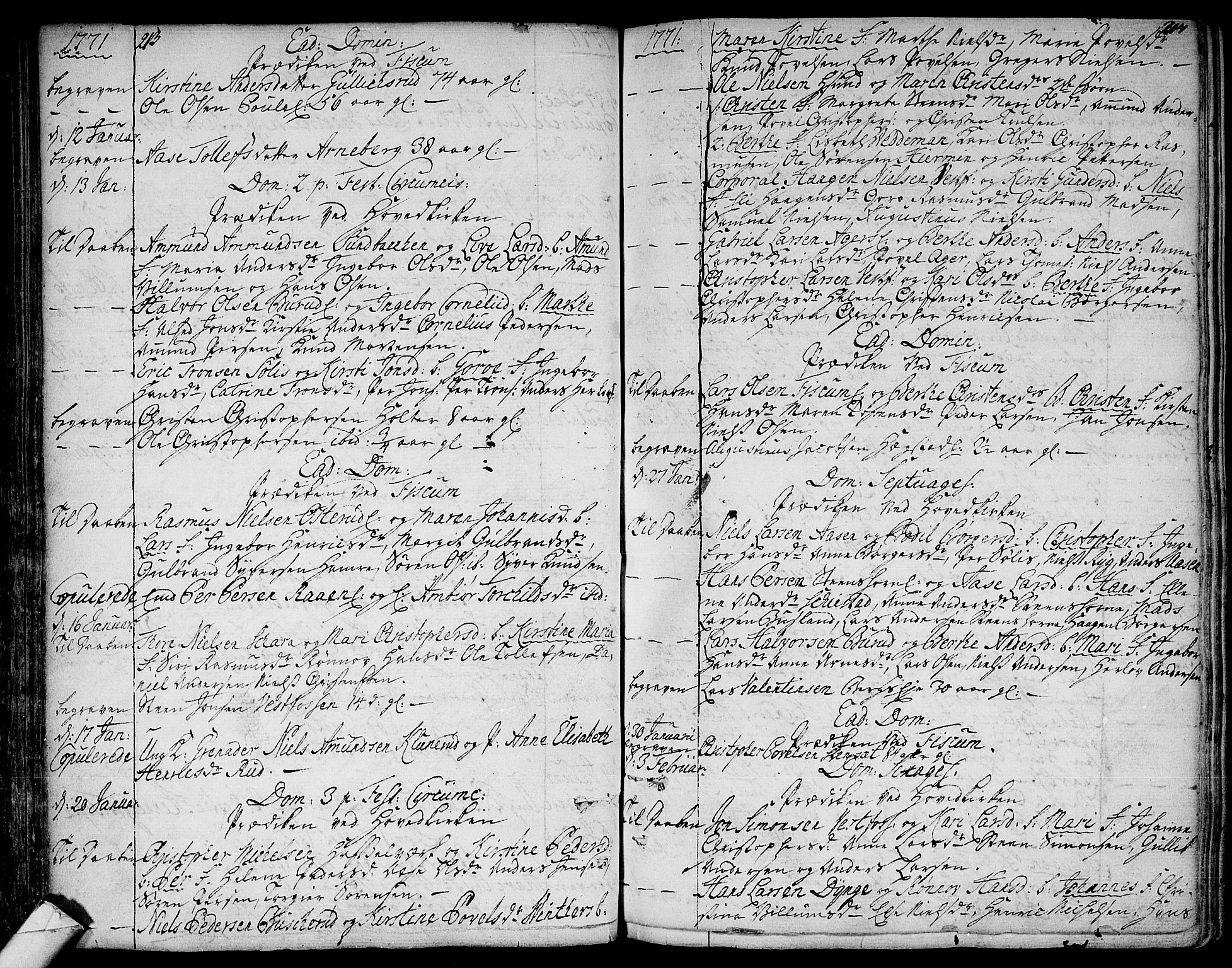Eiker kirkebøker, SAKO/A-4/F/Fa/L0008: Parish register (official) no. I 8, 1764-1788, p. 213-214