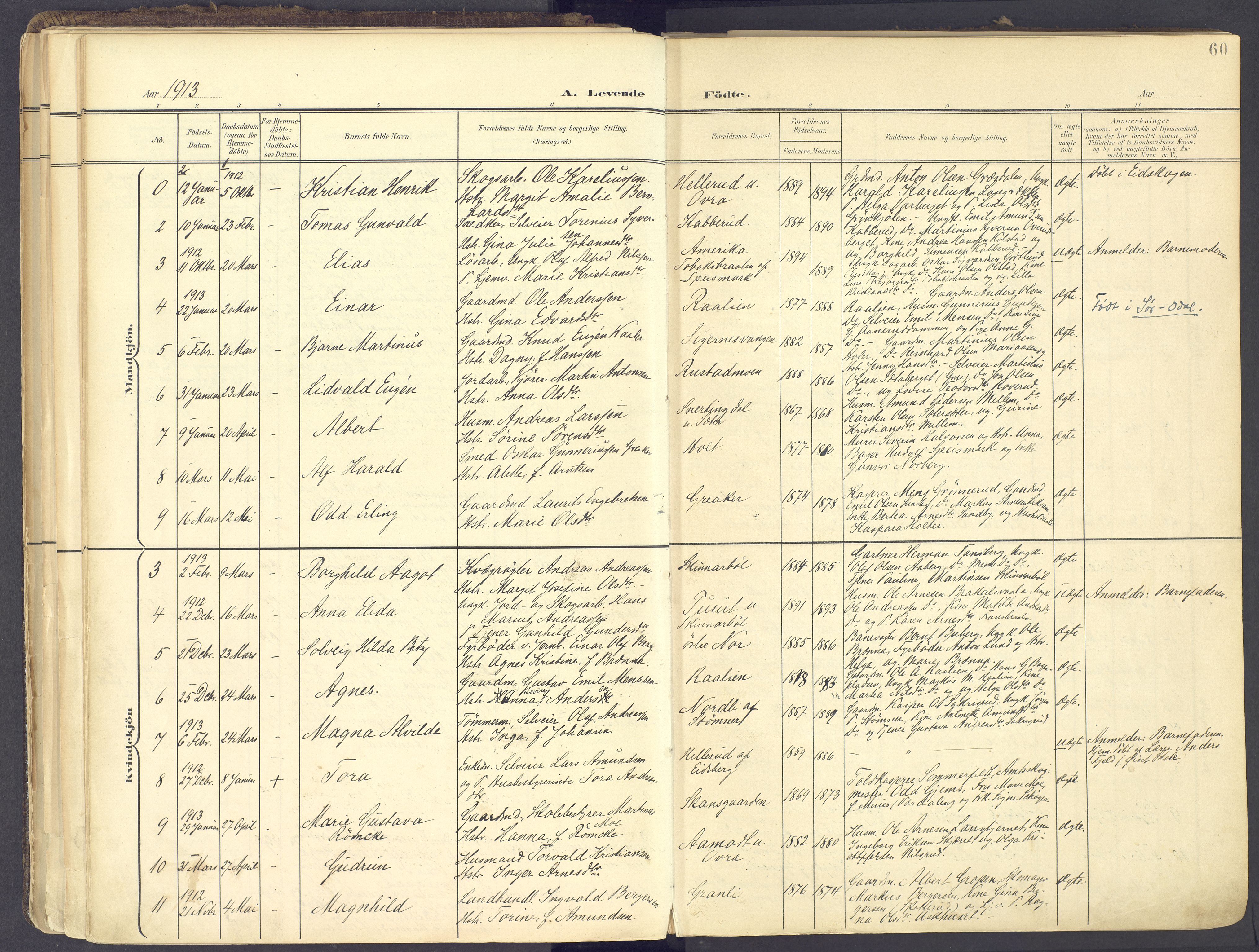 Vinger prestekontor, AV/SAH-PREST-024/H/Ha/Haa/L0017: Parish register (official) no. 17, 1901-1927, p. 60