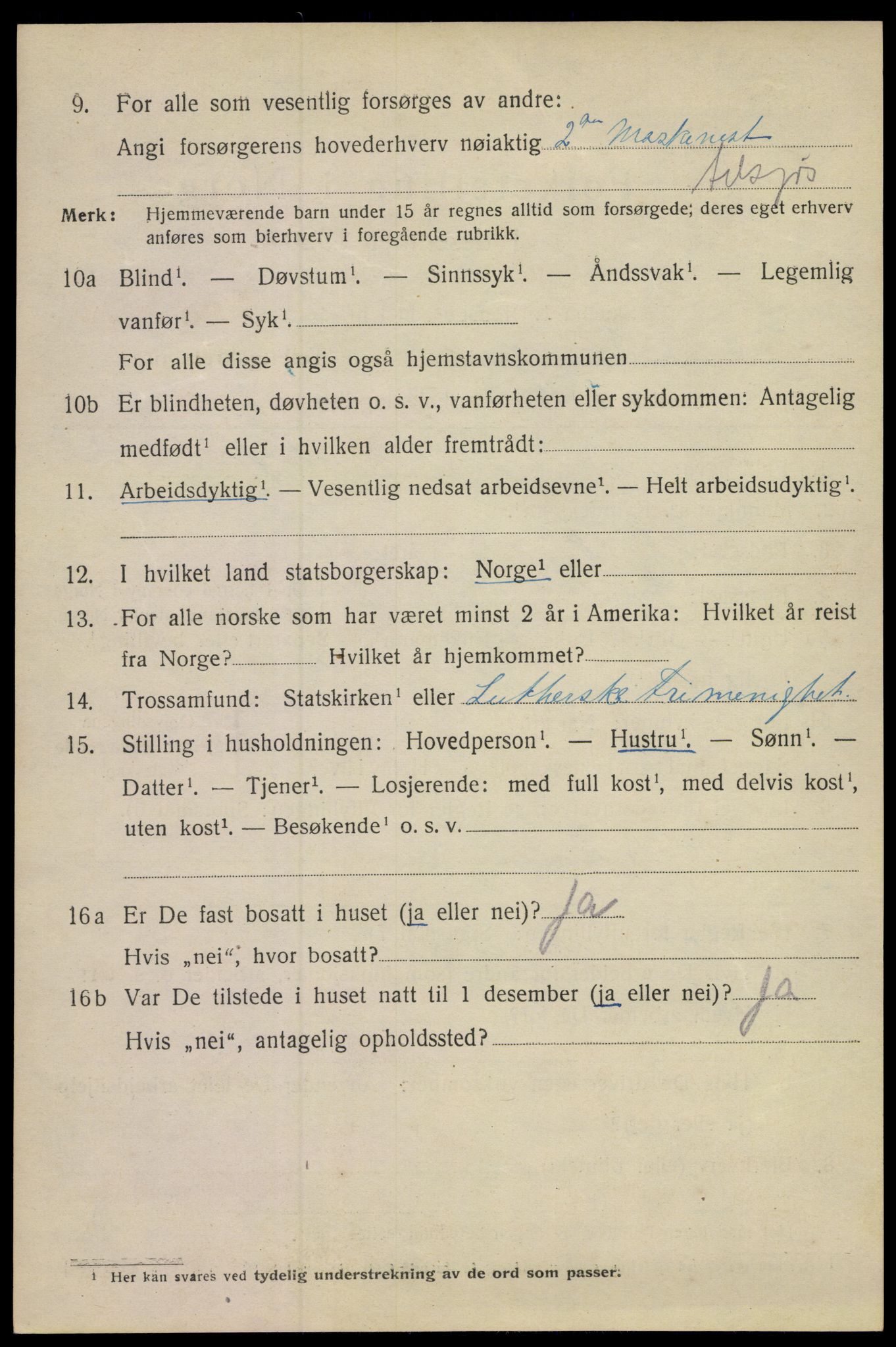 SAKO, 1920 census for Sandefjord, 1920, p. 4311