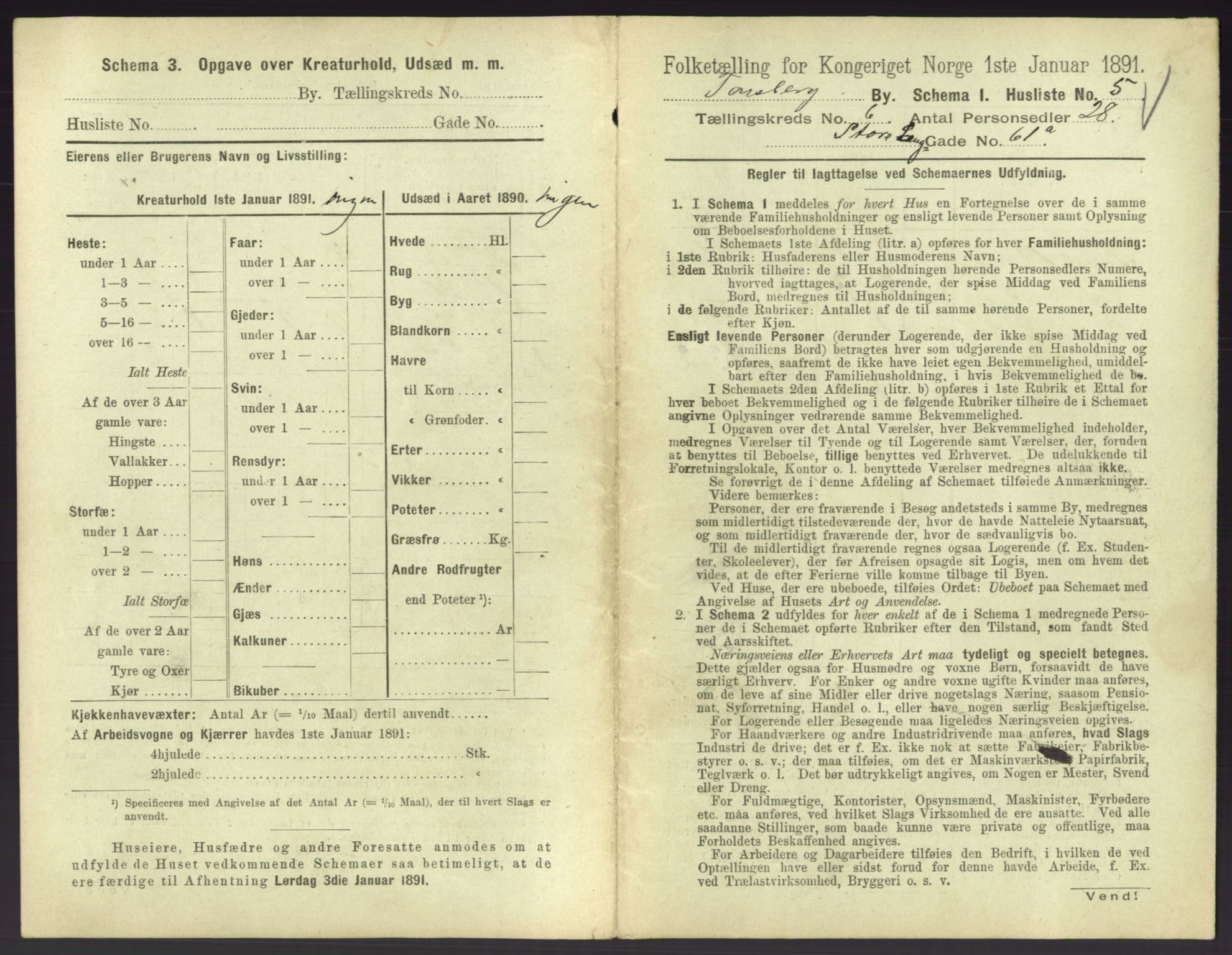 RA, 1891 census for 0705 Tønsberg, 1891, p. 252