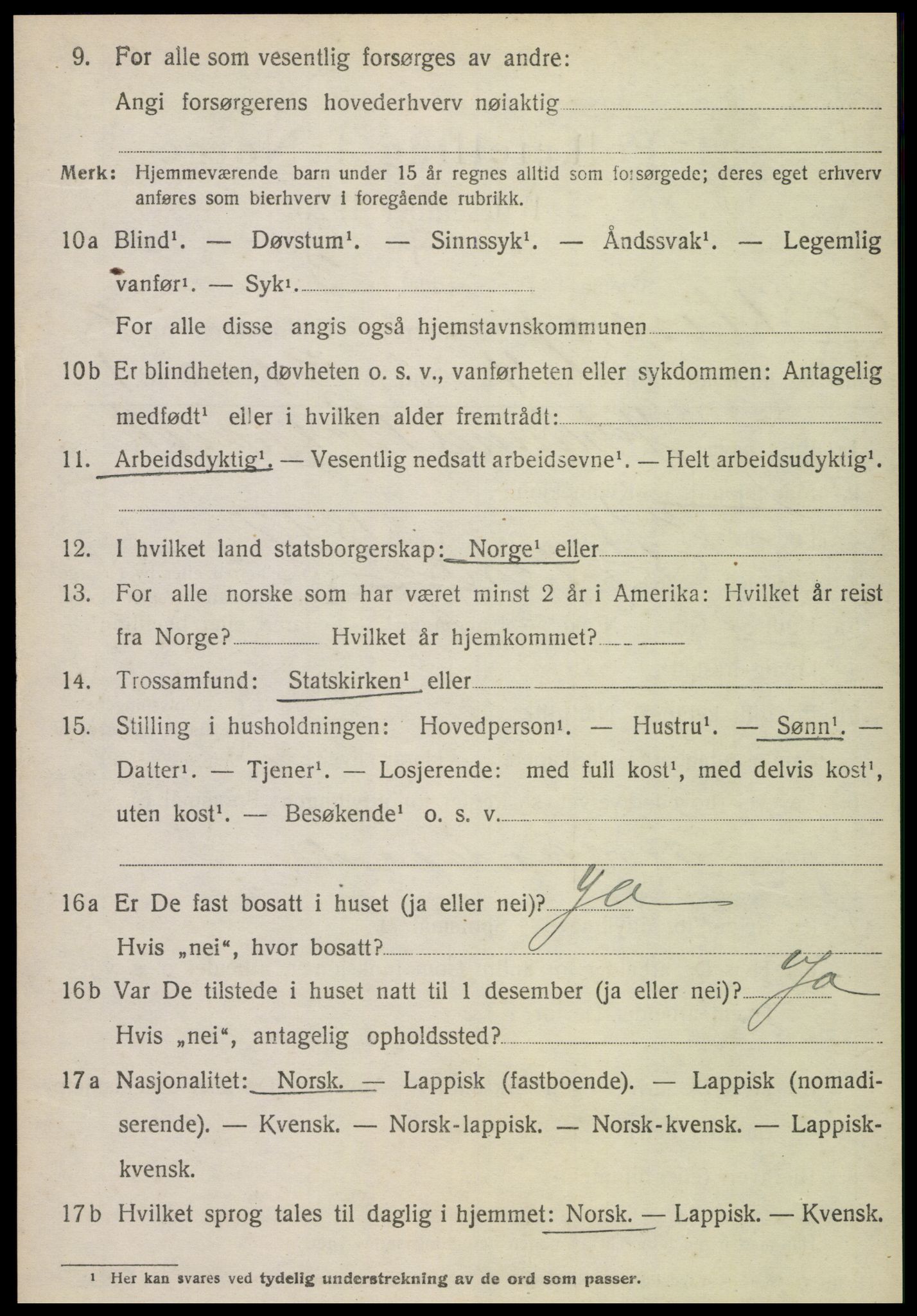 SAT, 1920 census for Otterøy, 1920, p. 1152