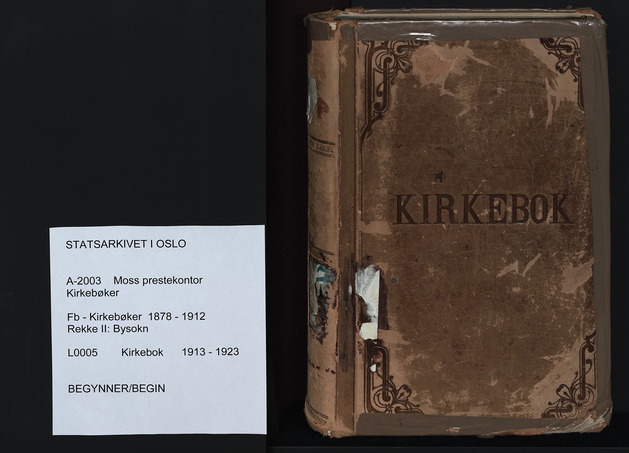 Moss prestekontor Kirkebøker, SAO/A-2003/F/Fb/L0005: Parish register (official) no. II 5, 1913-1923