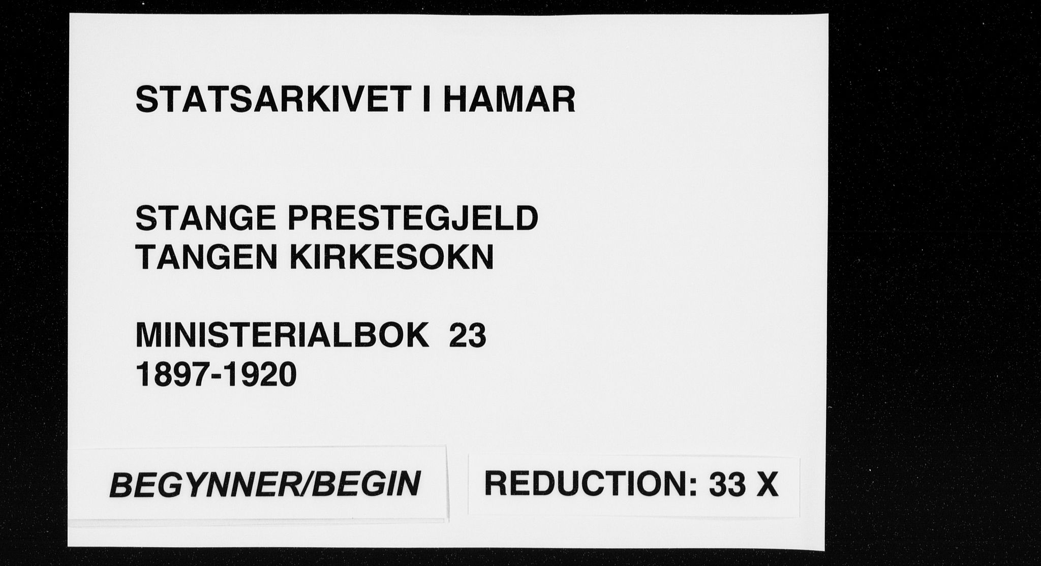 Stange prestekontor, AV/SAH-PREST-002/K/L0023: Parish register (official) no. 23, 1897-1920