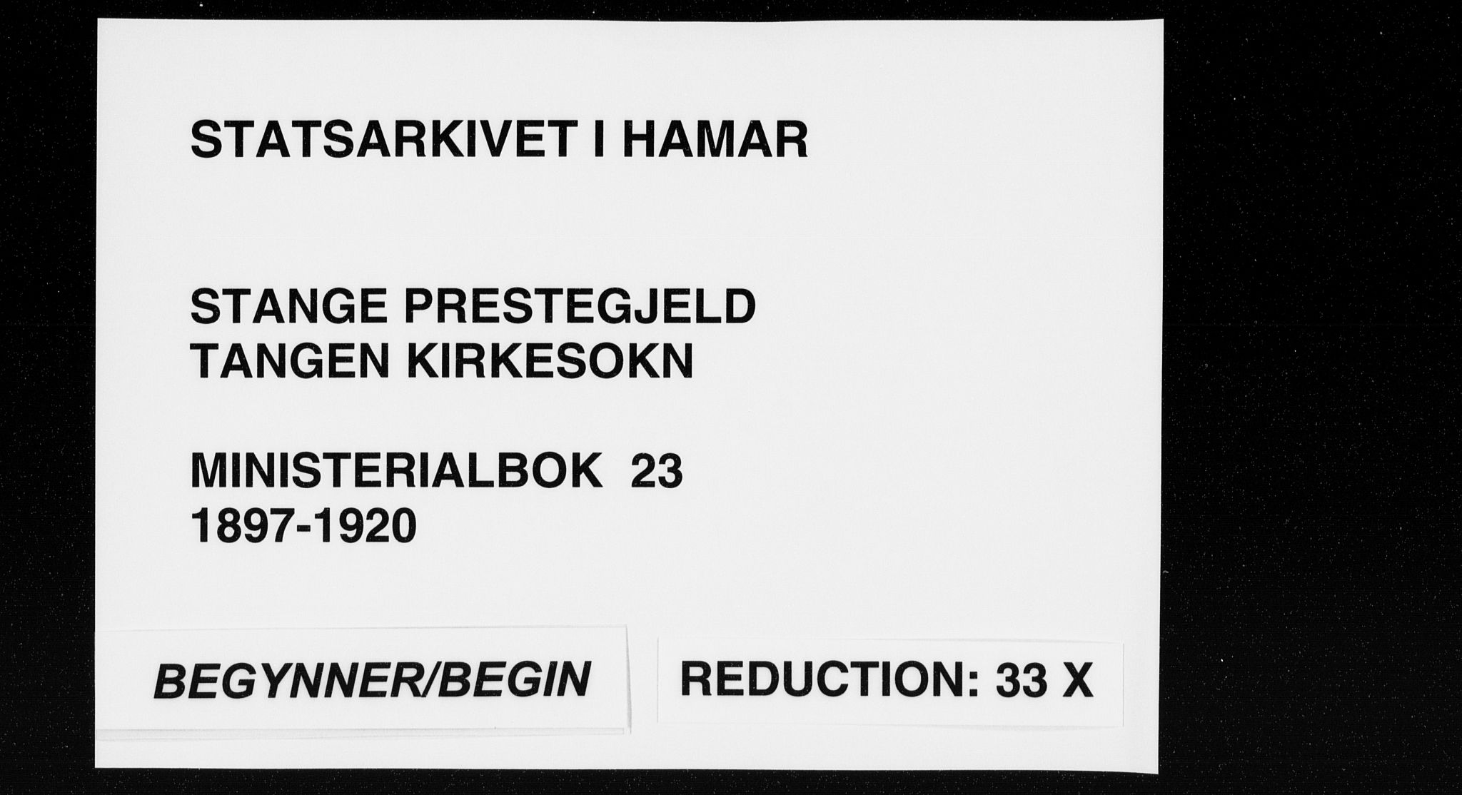 Stange prestekontor, SAH/PREST-002/K/L0023: Parish register (official) no. 23, 1897-1920