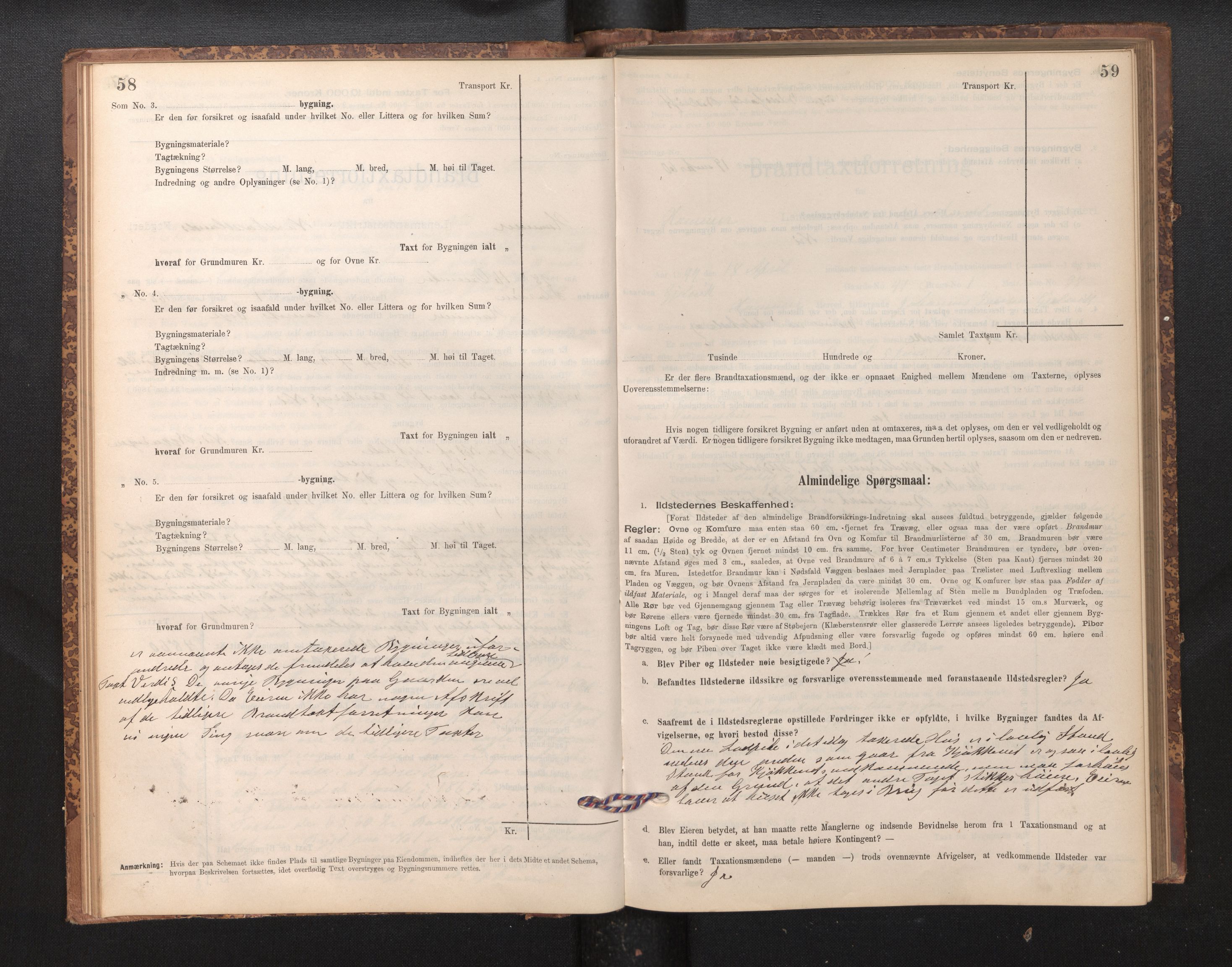 Lensmannen i Hamre, SAB/A-32601/0012/L0004: Branntakstprotokoll, skjematakst, 1895-1920, p. 58-59