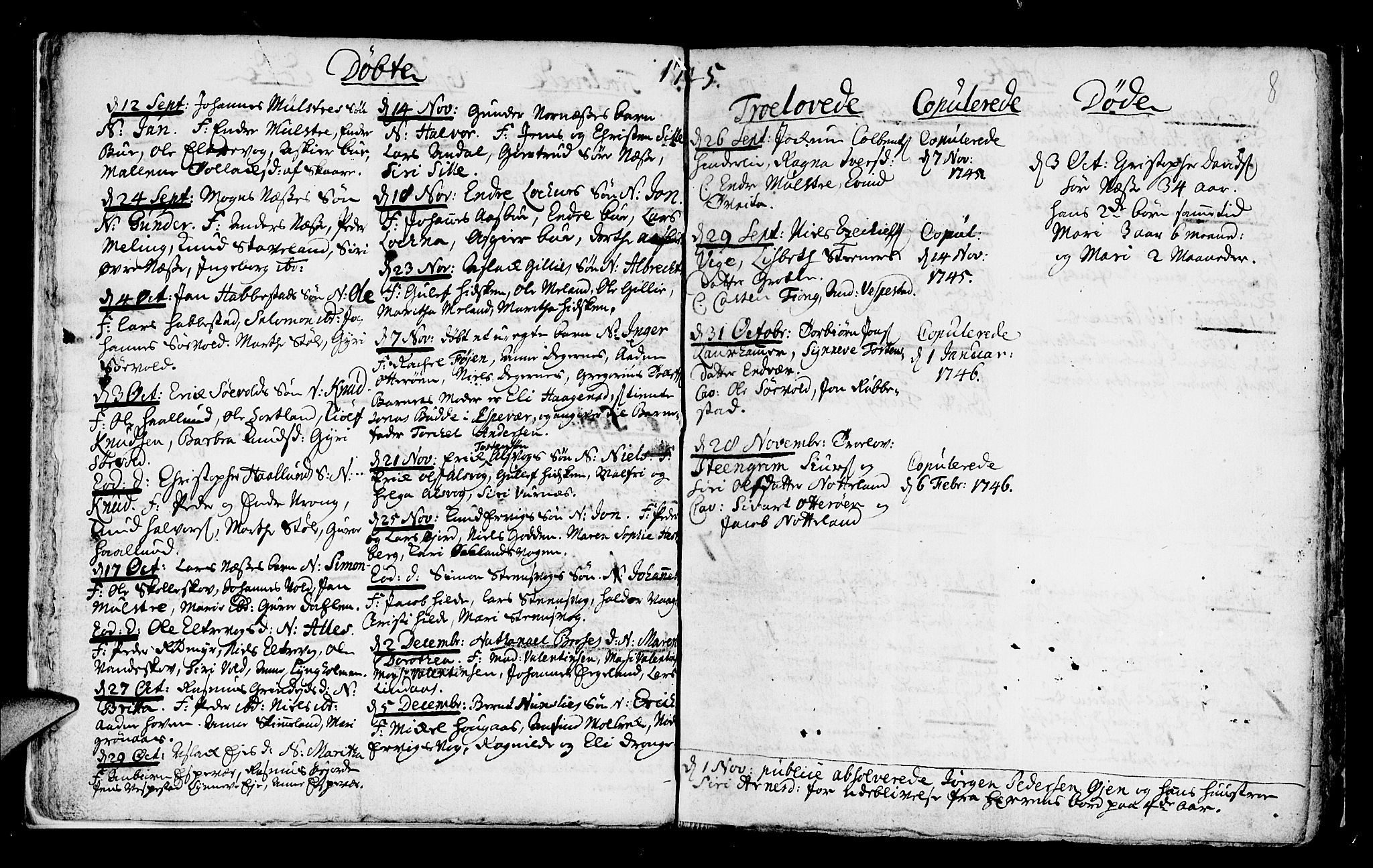 Finnås sokneprestembete, AV/SAB-A-99925/H/Ha/Haa/Haaa/L0002: Parish register (official) no. A 2, 1744-1764, p. 8