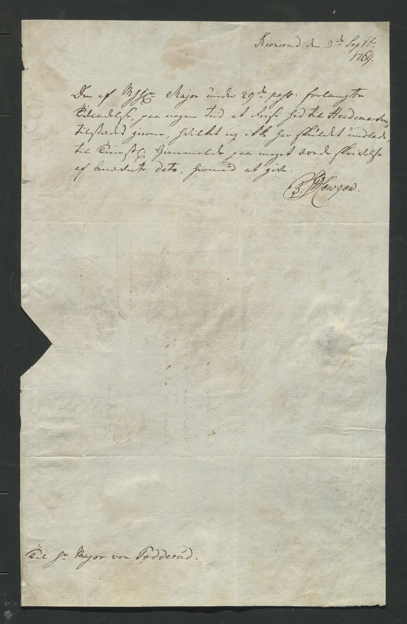 Åker i Vang, Hedmark, og familien Todderud, AV/SAH-ARK-010/J/Jc/L0003: Korrespondanse, 1763-1795, p. 95