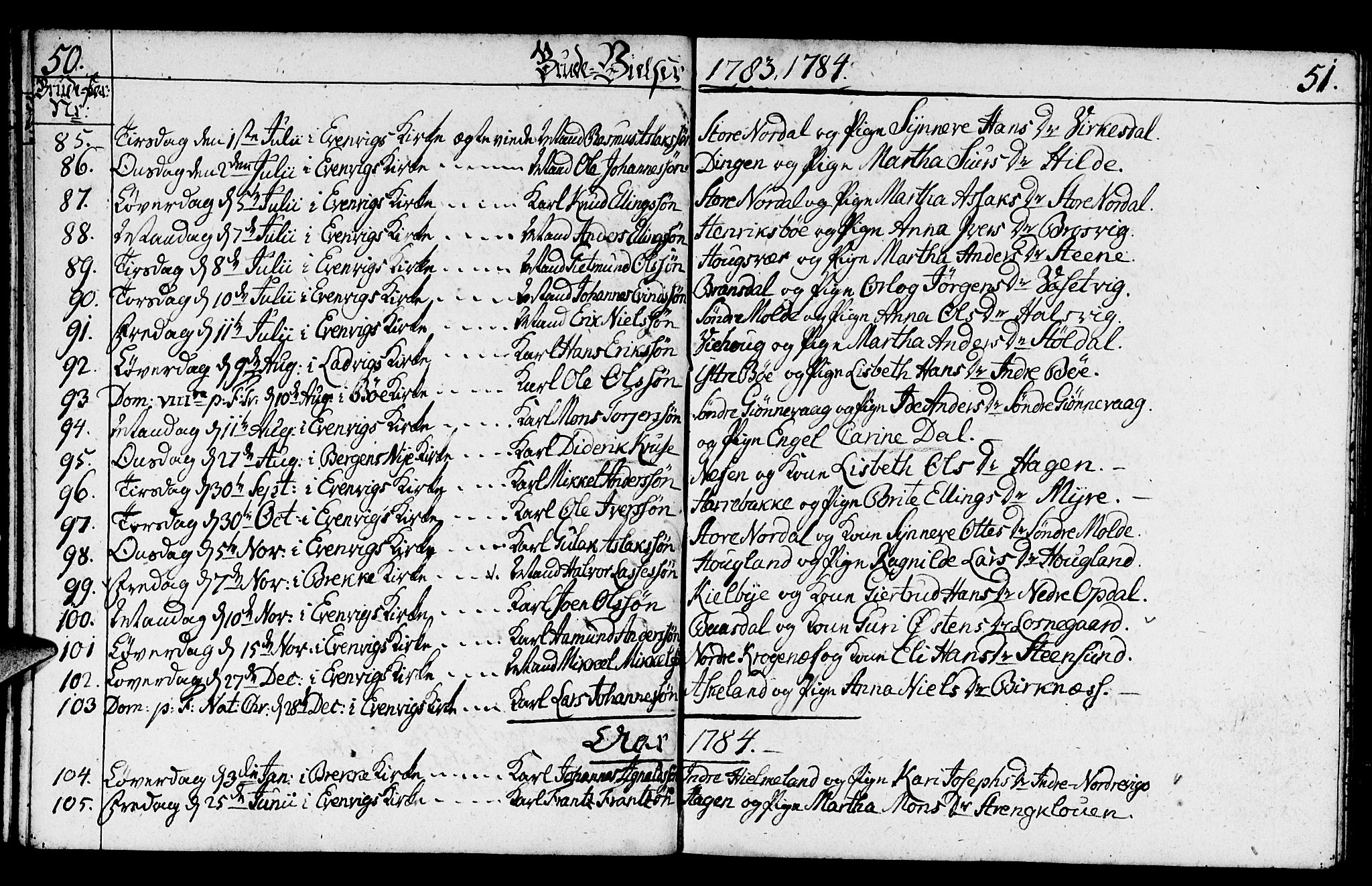 Gulen sokneprestembete, SAB/A-80201/H/Haa/Haaa/L0014: Parish register (official) no. A 14, 1779-1788, p. 50-51