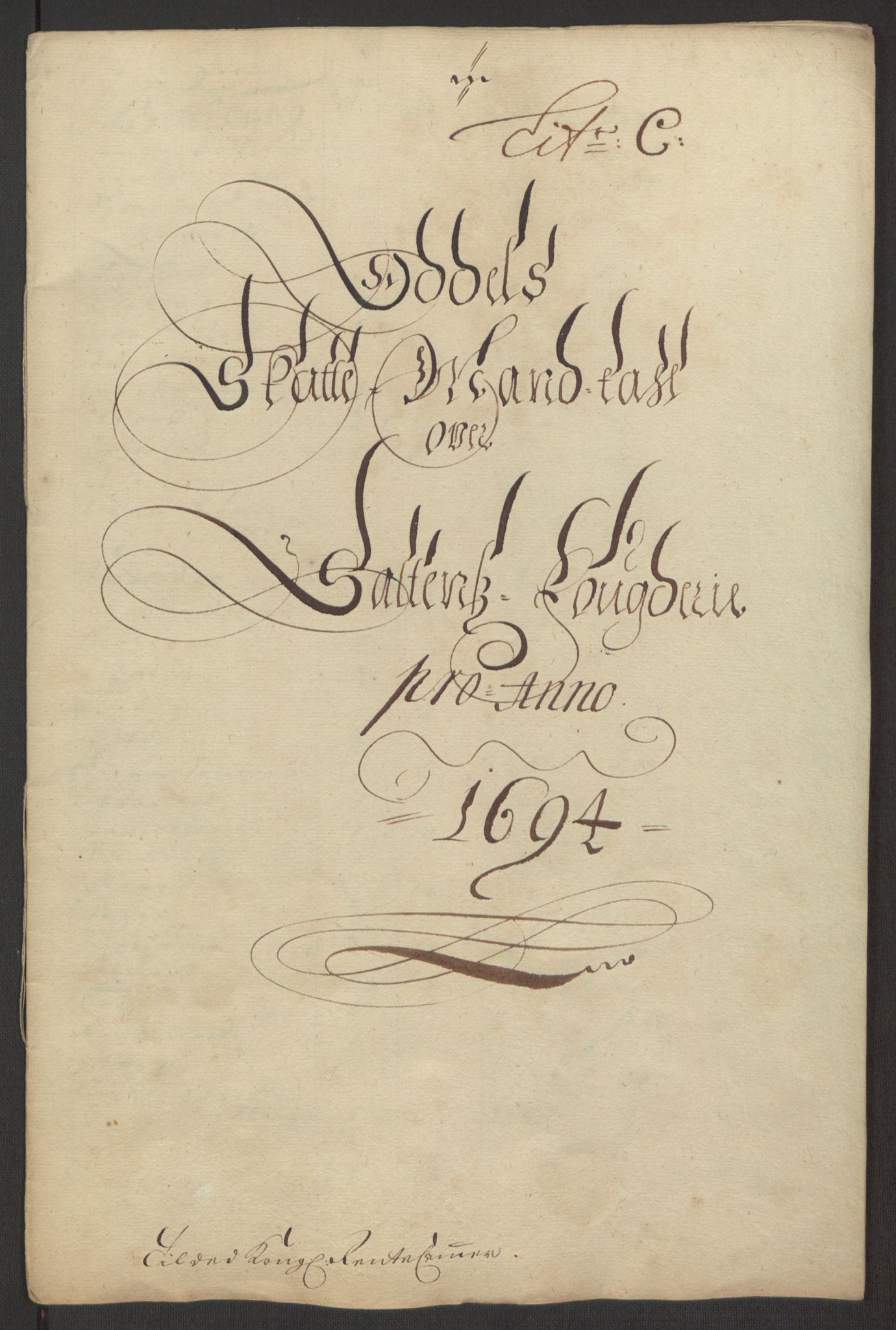 Rentekammeret inntil 1814, Reviderte regnskaper, Fogderegnskap, RA/EA-4092/R66/L4578: Fogderegnskap Salten, 1694-1696, p. 50