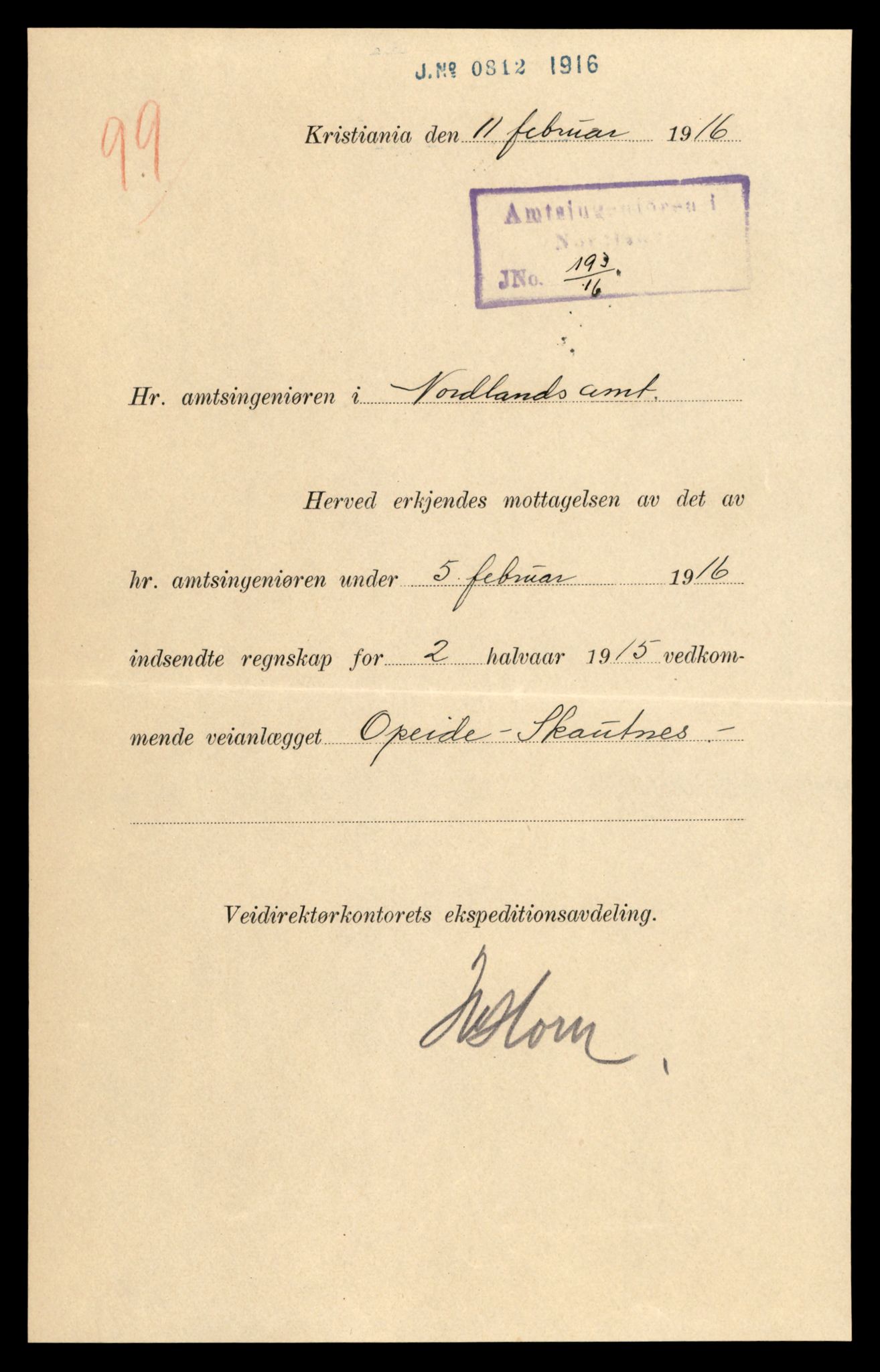 Nordland vegkontor, AV/SAT-A-4181/F/Fa/L0030: Hamarøy/Tysfjord, 1885-1948, p. 1516