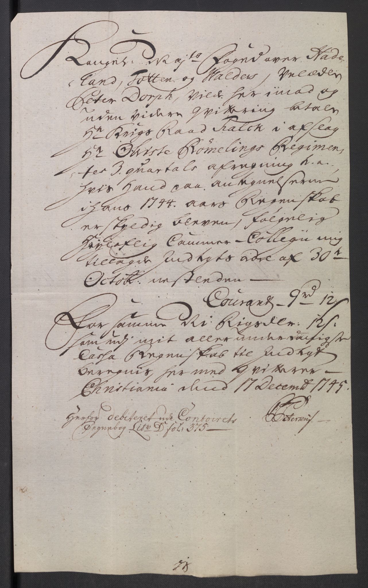 Rentekammeret inntil 1814, Reviderte regnskaper, Fogderegnskap, AV/RA-EA-4092/R18/L1345: Fogderegnskap Hadeland, Toten og Valdres, 1745-1746, p. 300