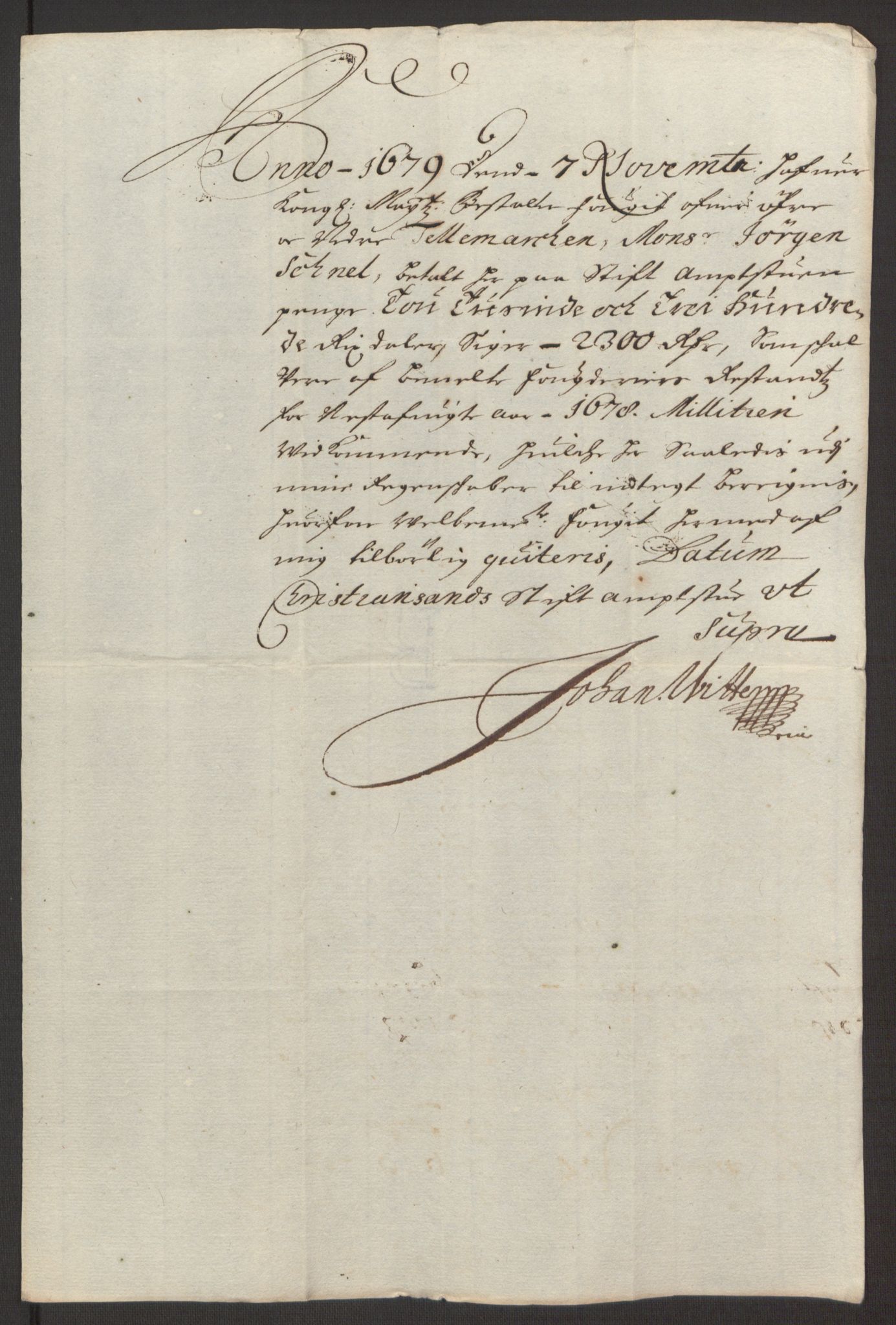 Rentekammeret inntil 1814, Reviderte regnskaper, Fogderegnskap, AV/RA-EA-4092/R35/L2072: Fogderegnskap Øvre og Nedre Telemark, 1679, p. 256