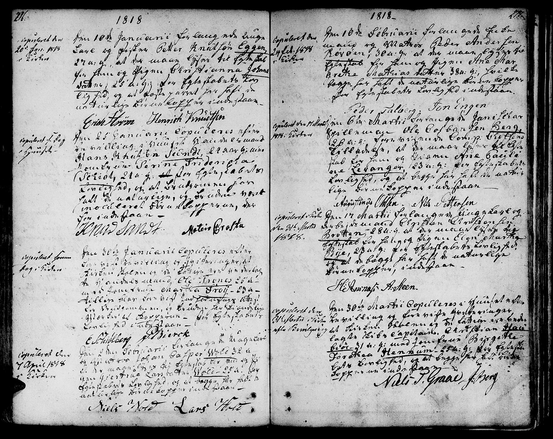 Ministerialprotokoller, klokkerbøker og fødselsregistre - Sør-Trøndelag, SAT/A-1456/601/L0042: Parish register (official) no. 601A10, 1802-1830, p. 216-217