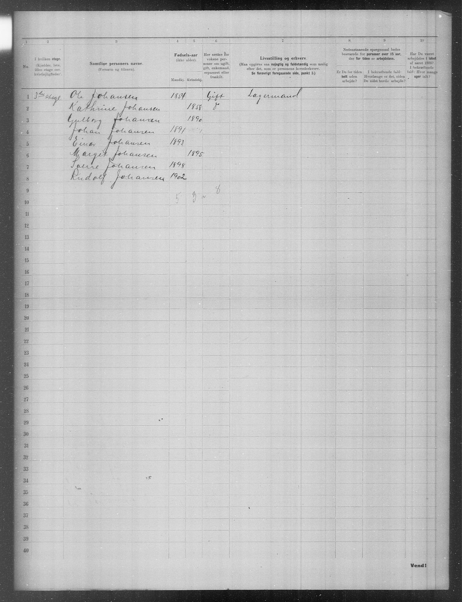 OBA, Municipal Census 1903 for Kristiania, 1903, p. 11333