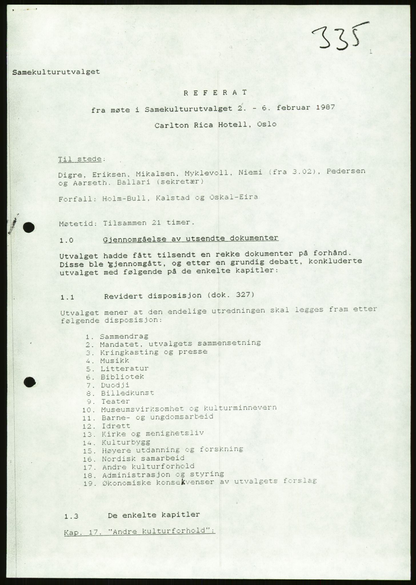 Kirke- og undervisningsdepartementet, Samekulturutvalget, AV/RA-S-2905/D/L0003: Møtereferater, 1980-1987, p. 5