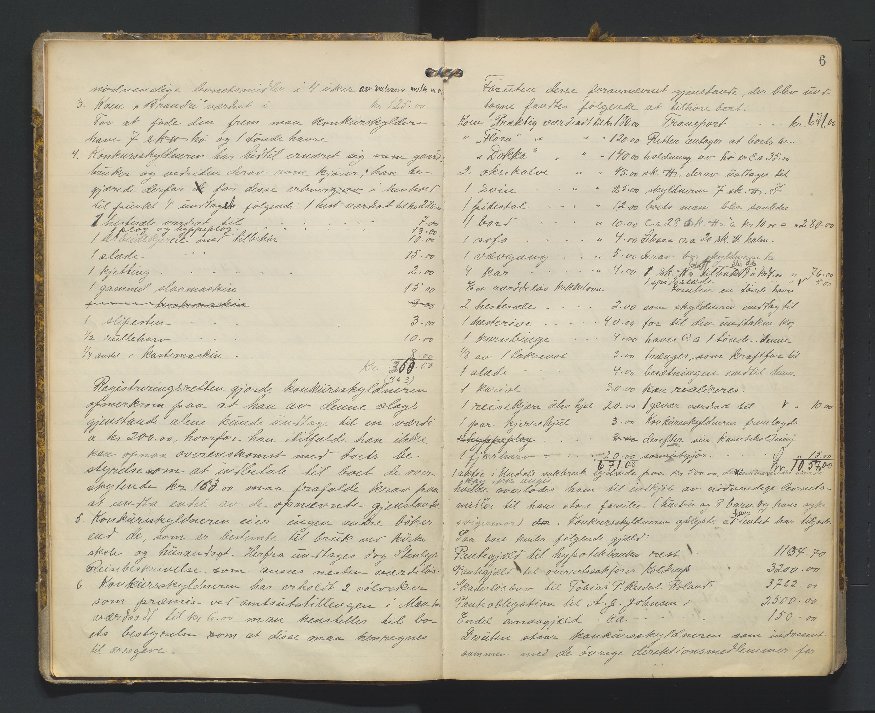 Mandal sorenskriveri, AV/SAK-1221-0005/001/H/Hc/L0065: Skifteregistreringsprotokoll nr 21 Sør-Audnedal, 1915-1931, p. 6