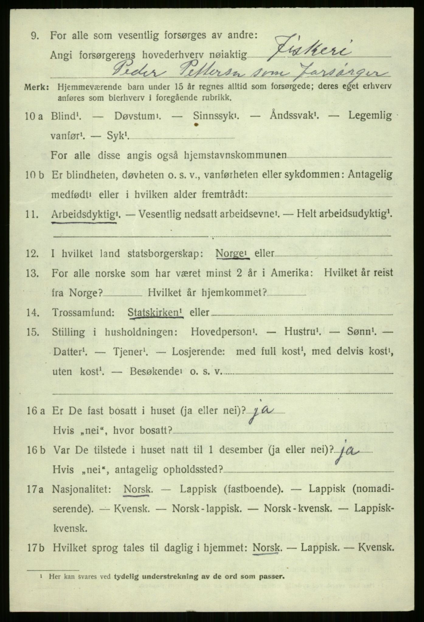 SATØ, 1920 census for Bjarkøy, 1920, p. 4274