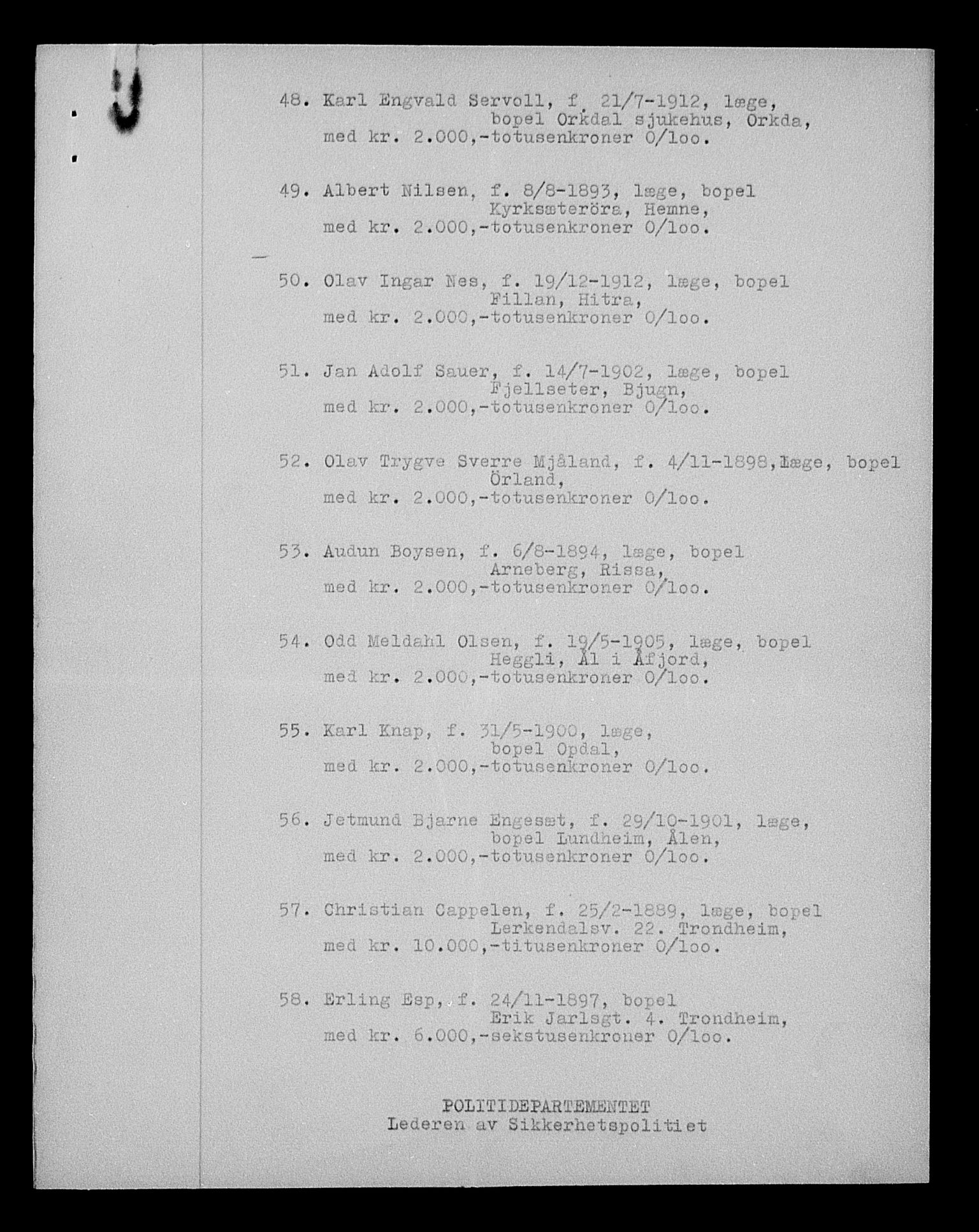 Justisdepartementet, Tilbakeføringskontoret for inndratte formuer, AV/RA-S-1564/H/Hc/Hcd/L1009: --, 1945-1947, p. 242