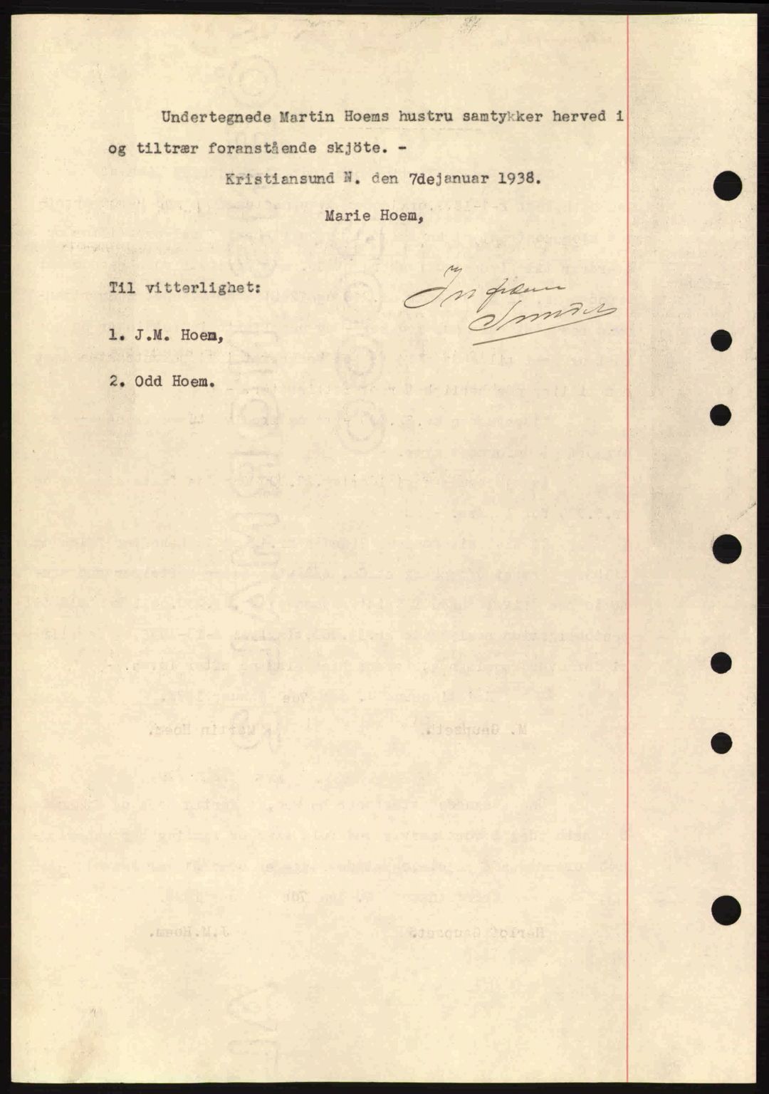 Kristiansund byfogd, AV/SAT-A-4587/A/27: Mortgage book no. 30, 1936-1941, Diary no: : 31/1938