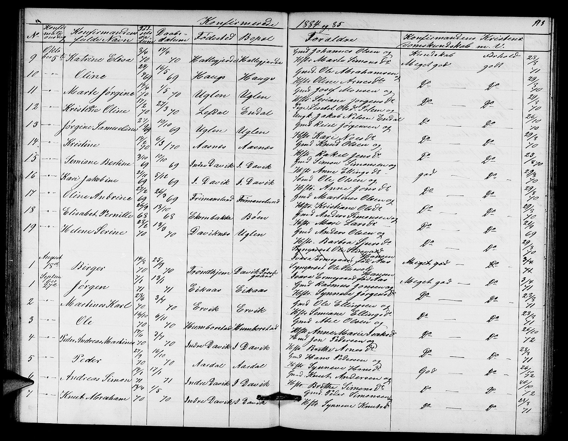 Davik sokneprestembete, AV/SAB-A-79701/H/Hab/Haba/L0001: Parish register (copy) no. A 1, 1866-1889, p. 118