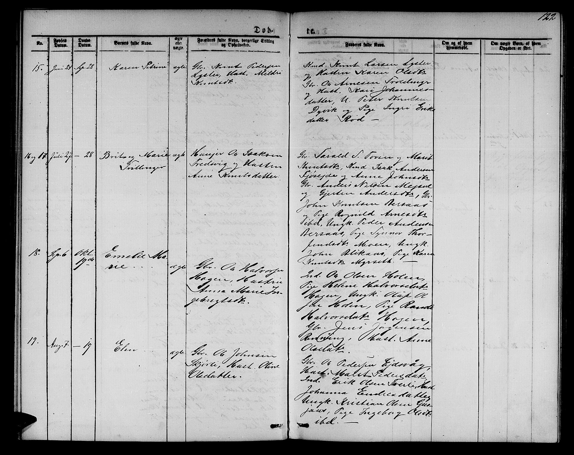 Ministerialprotokoller, klokkerbøker og fødselsregistre - Møre og Romsdal, AV/SAT-A-1454/551/L0630: Parish register (copy) no. 551C02, 1867-1885, p. 122