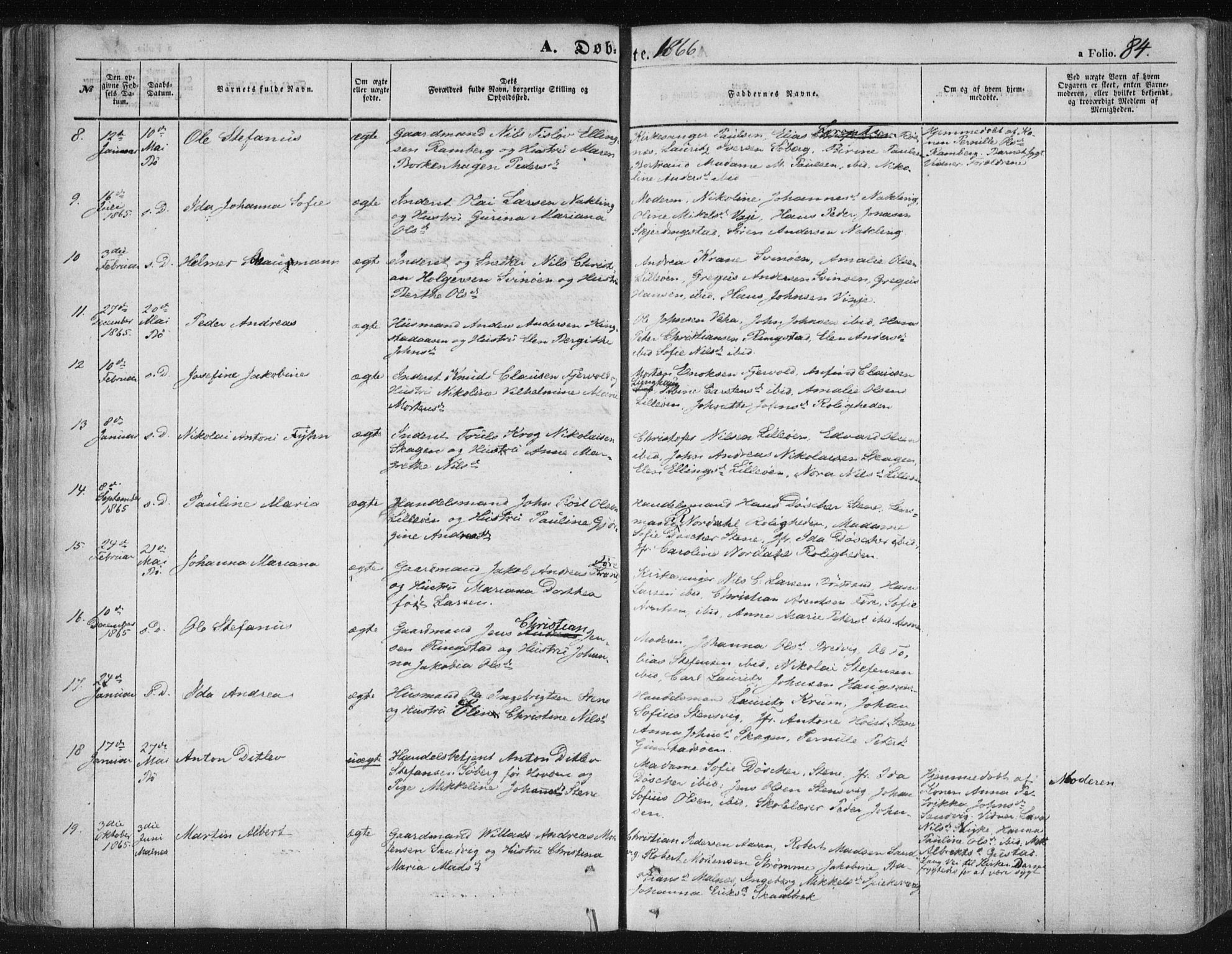 Ministerialprotokoller, klokkerbøker og fødselsregistre - Nordland, AV/SAT-A-1459/891/L1300: Parish register (official) no. 891A05, 1856-1870, p. 84