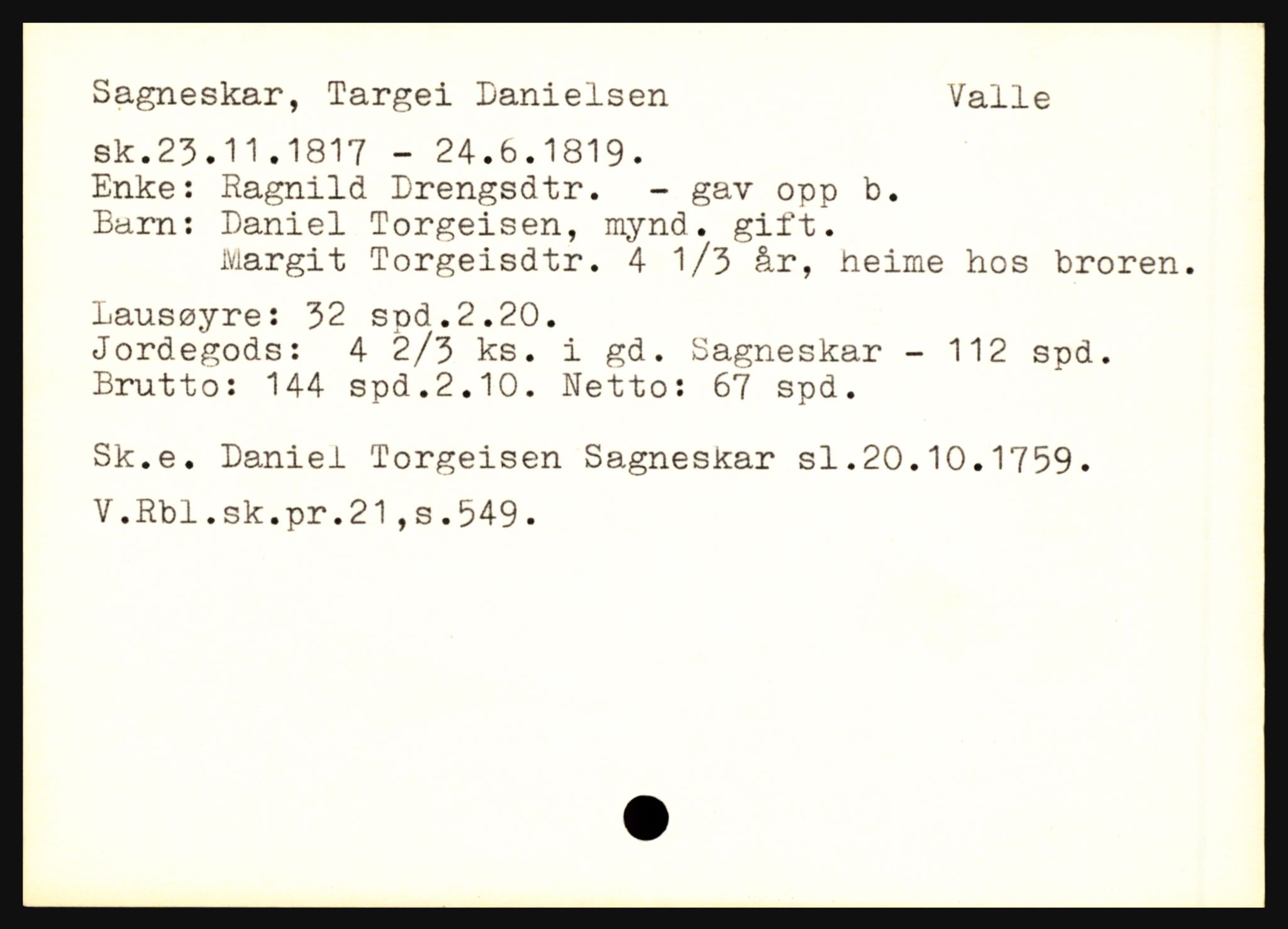 Setesdal sorenskriveri, AV/SAK-1221-0011/H, p. 10255