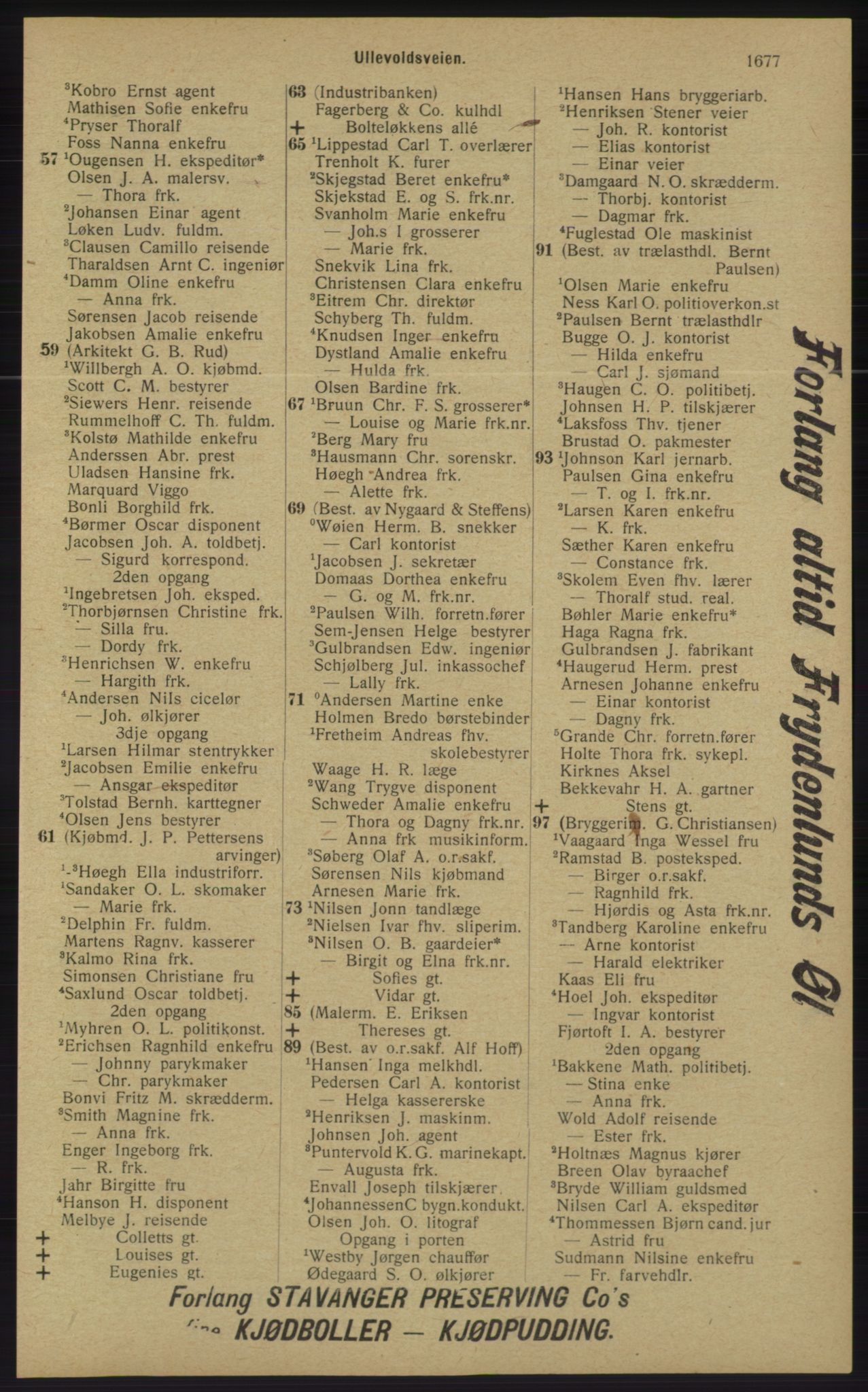 Kristiania/Oslo adressebok, PUBL/-, 1913, p. 1633