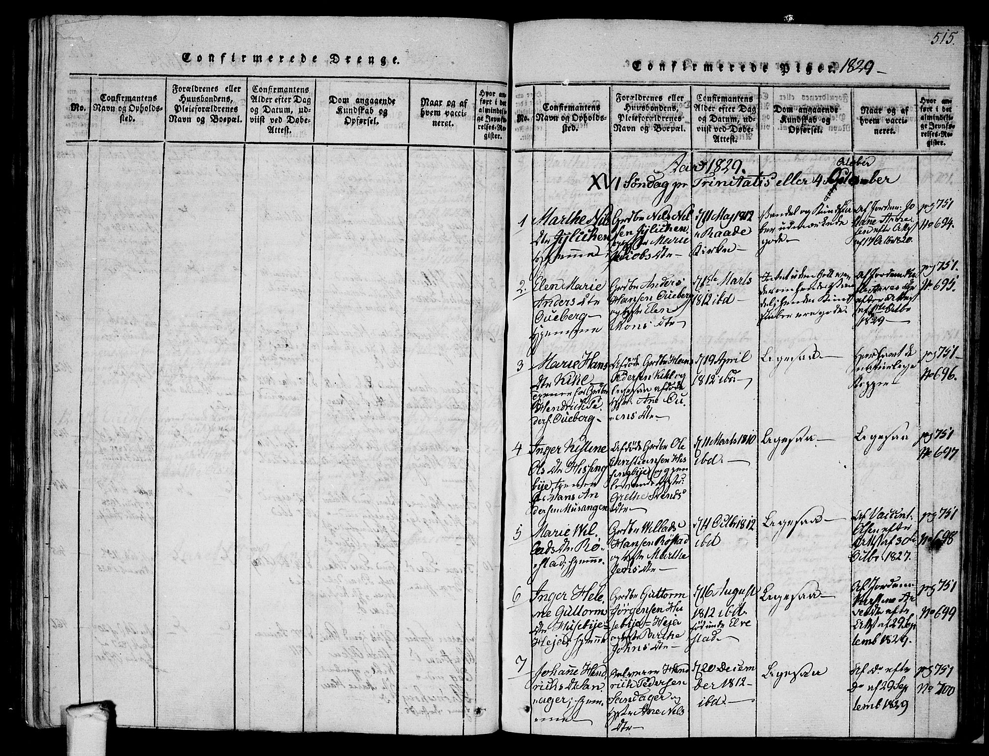 Råde prestekontor kirkebøker, AV/SAO-A-2009/F/Fa/L0004: Parish register (official) no. 4, 1814-1830, p. 514-515