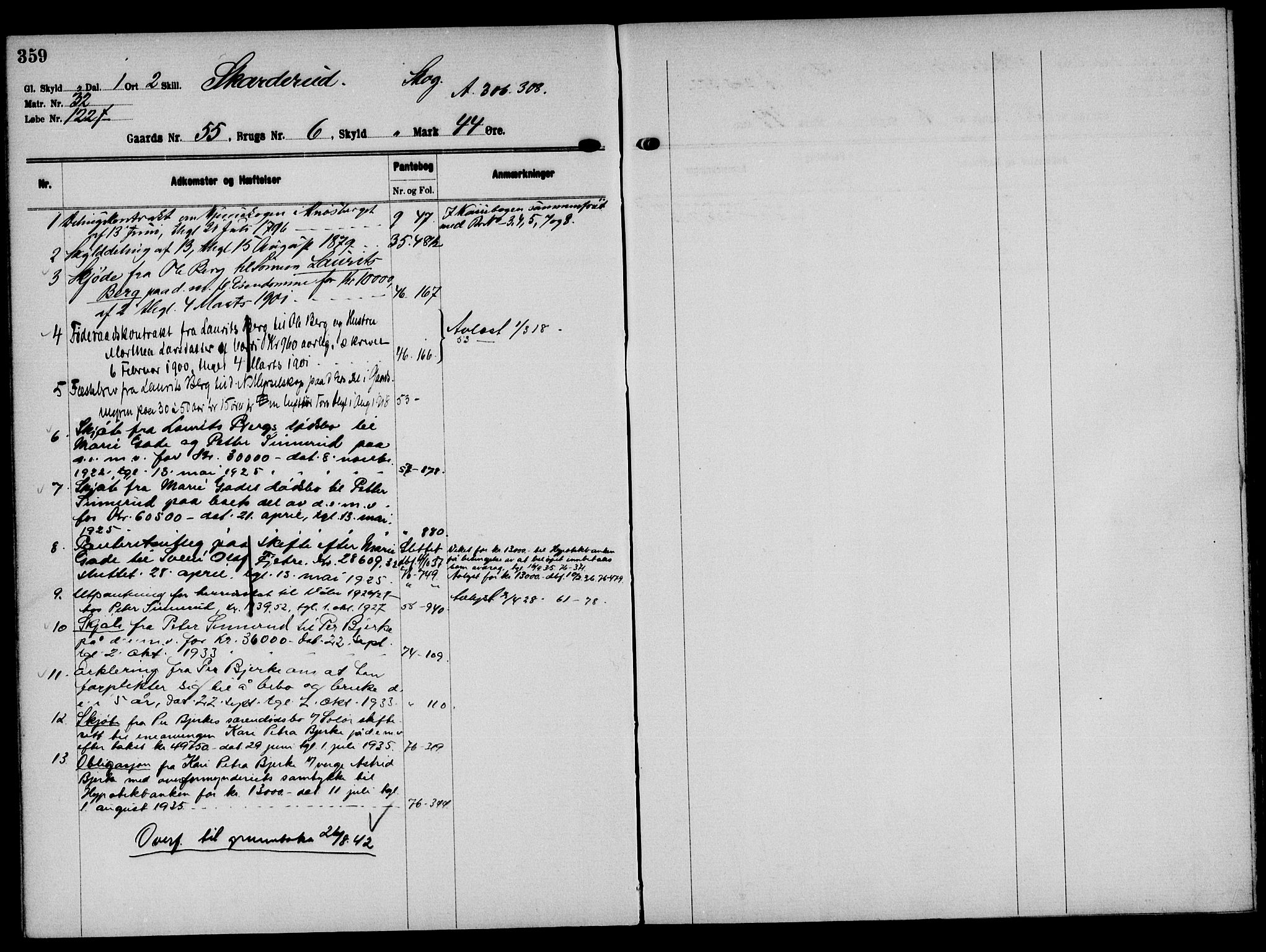 Solør tingrett, AV/SAH-TING-008/H/Ha/Hak/L0004: Mortgage register no. IV, 1900-1935, p. 359