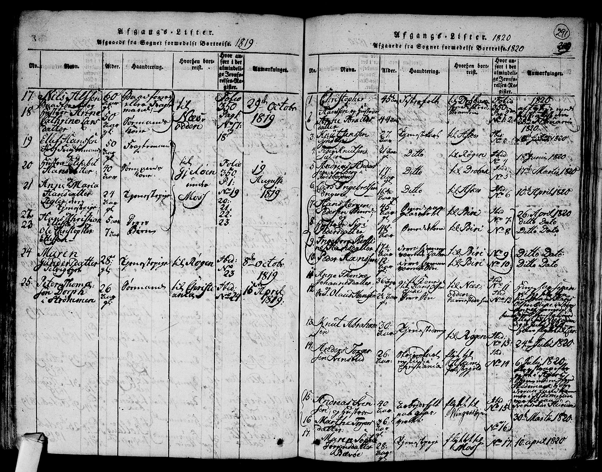 Hurum kirkebøker, SAKO/A-229/F/Fa/L0009: Parish register (official) no. 9, 1816-1826, p. 291