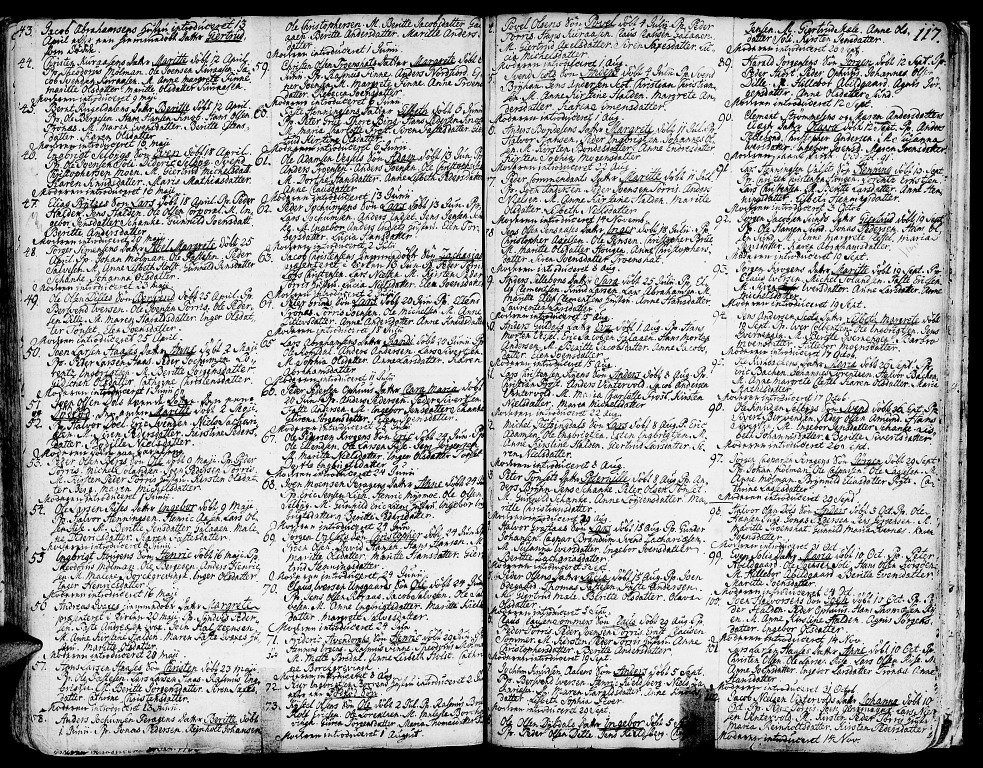 Ministerialprotokoller, klokkerbøker og fødselsregistre - Sør-Trøndelag, SAT/A-1456/681/L0925: Parish register (official) no. 681A03, 1727-1766, p. 117