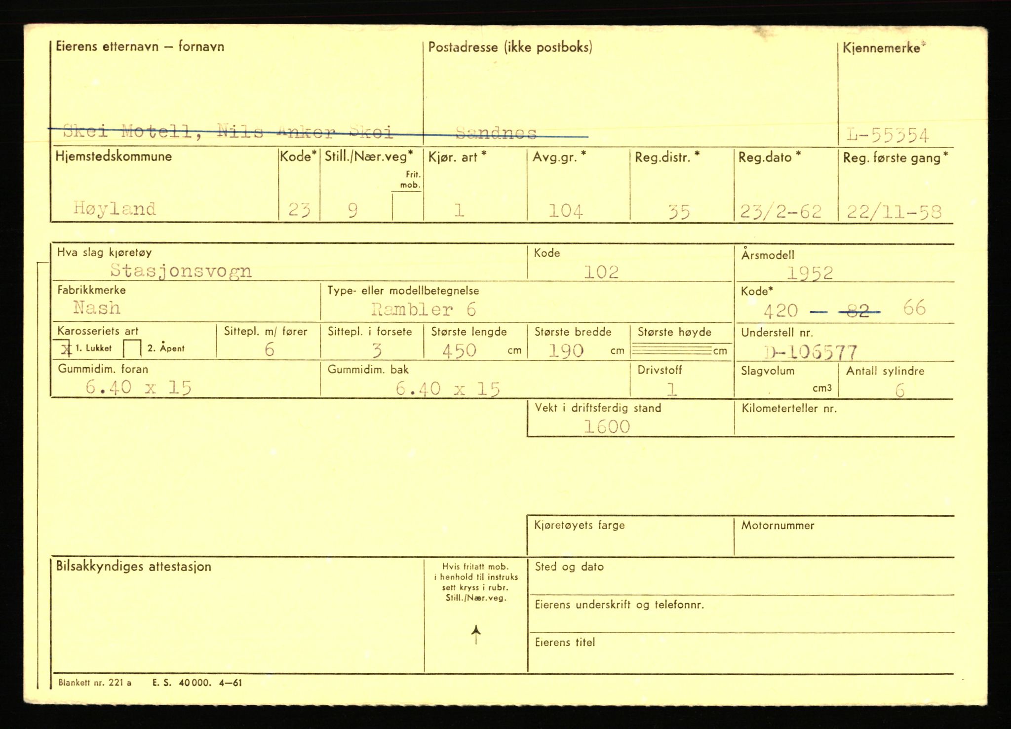 Stavanger trafikkstasjon, AV/SAST-A-101942/0/F/L0054: L-54200 - L-55699, 1930-1971, p. 2301