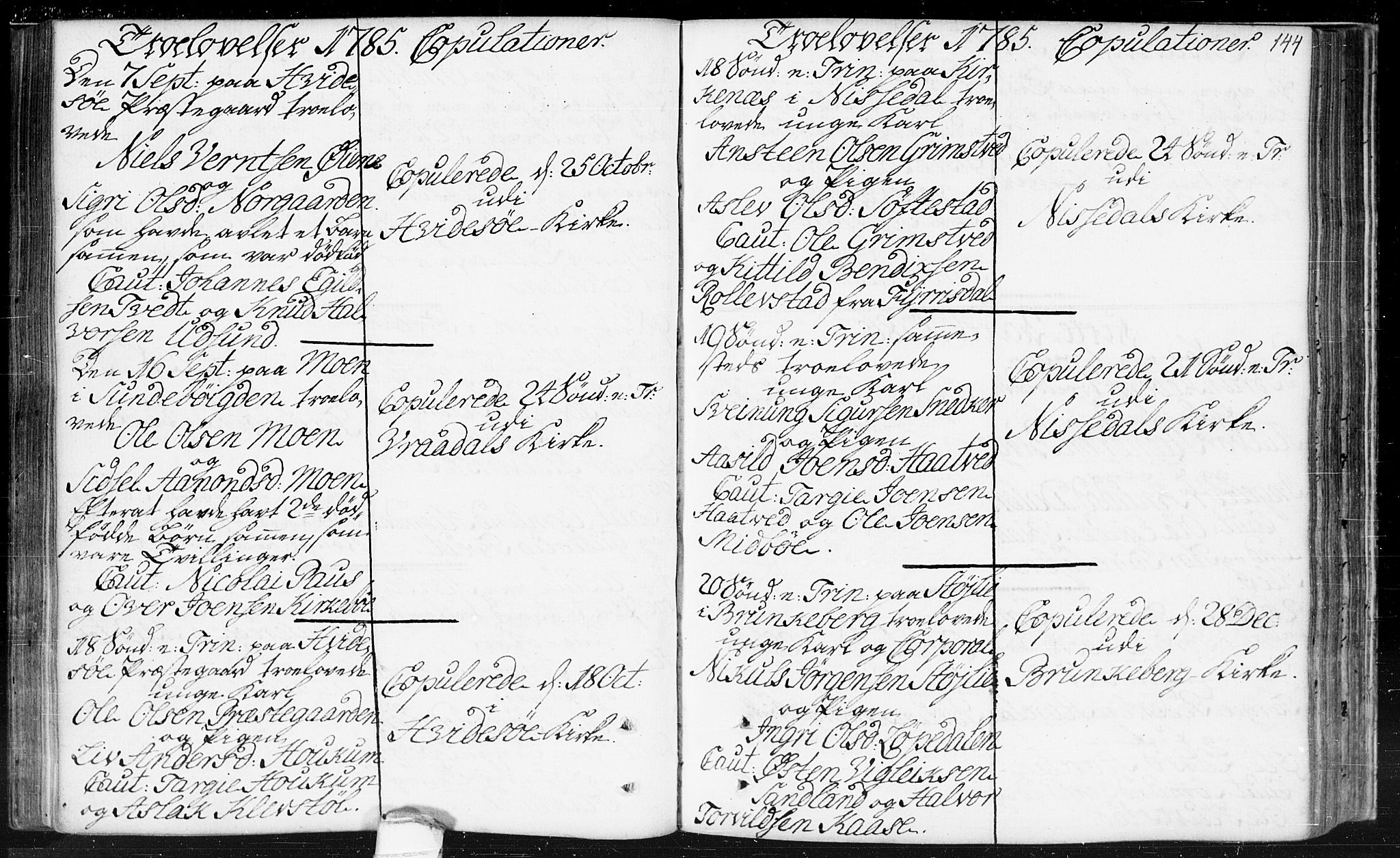 Kviteseid kirkebøker, SAKO/A-276/F/Fa/L0002: Parish register (official) no. I 2, 1773-1786, p. 144