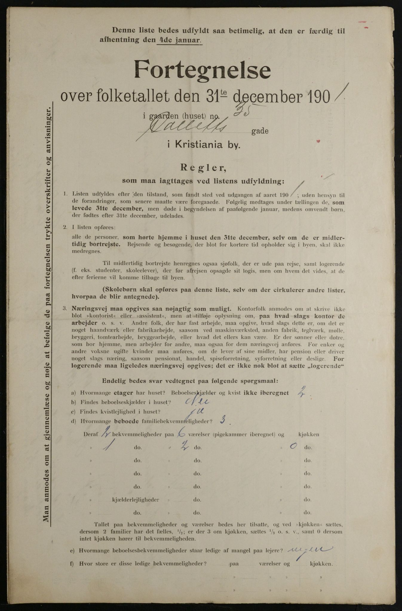 OBA, Municipal Census 1901 for Kristiania, 1901, p. 2144