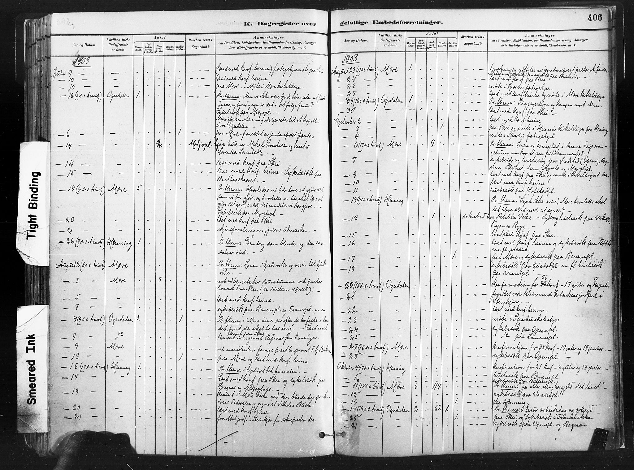 Ministerialprotokoller, klokkerbøker og fødselsregistre - Nord-Trøndelag, SAT/A-1458/735/L0351: Parish register (official) no. 735A10, 1884-1908, p. 406