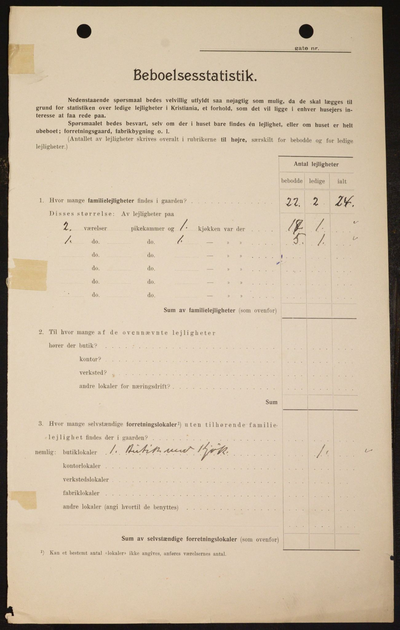 OBA, Municipal Census 1909 for Kristiania, 1909, p. 53088