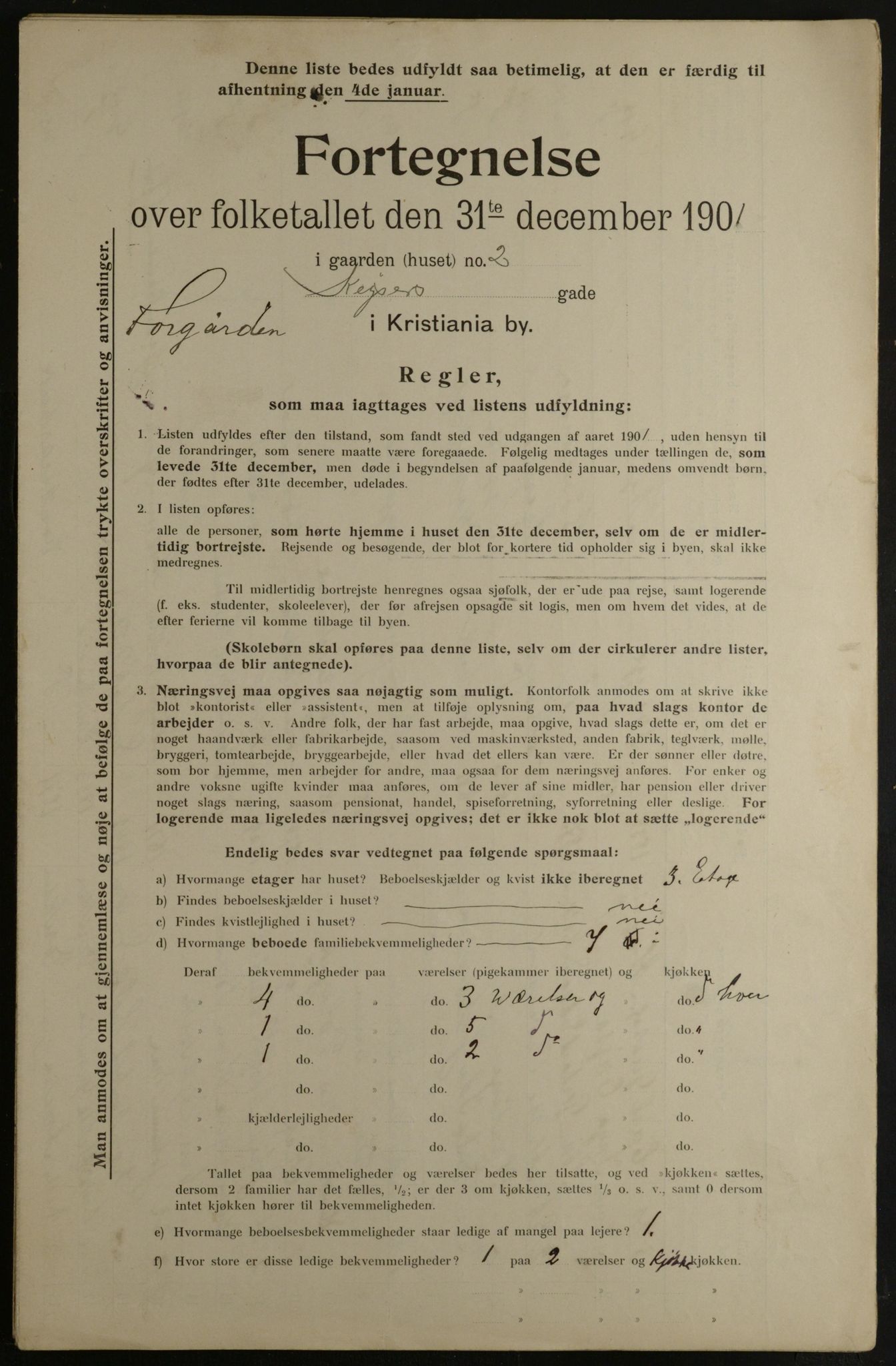 OBA, Municipal Census 1901 for Kristiania, 1901, p. 7681
